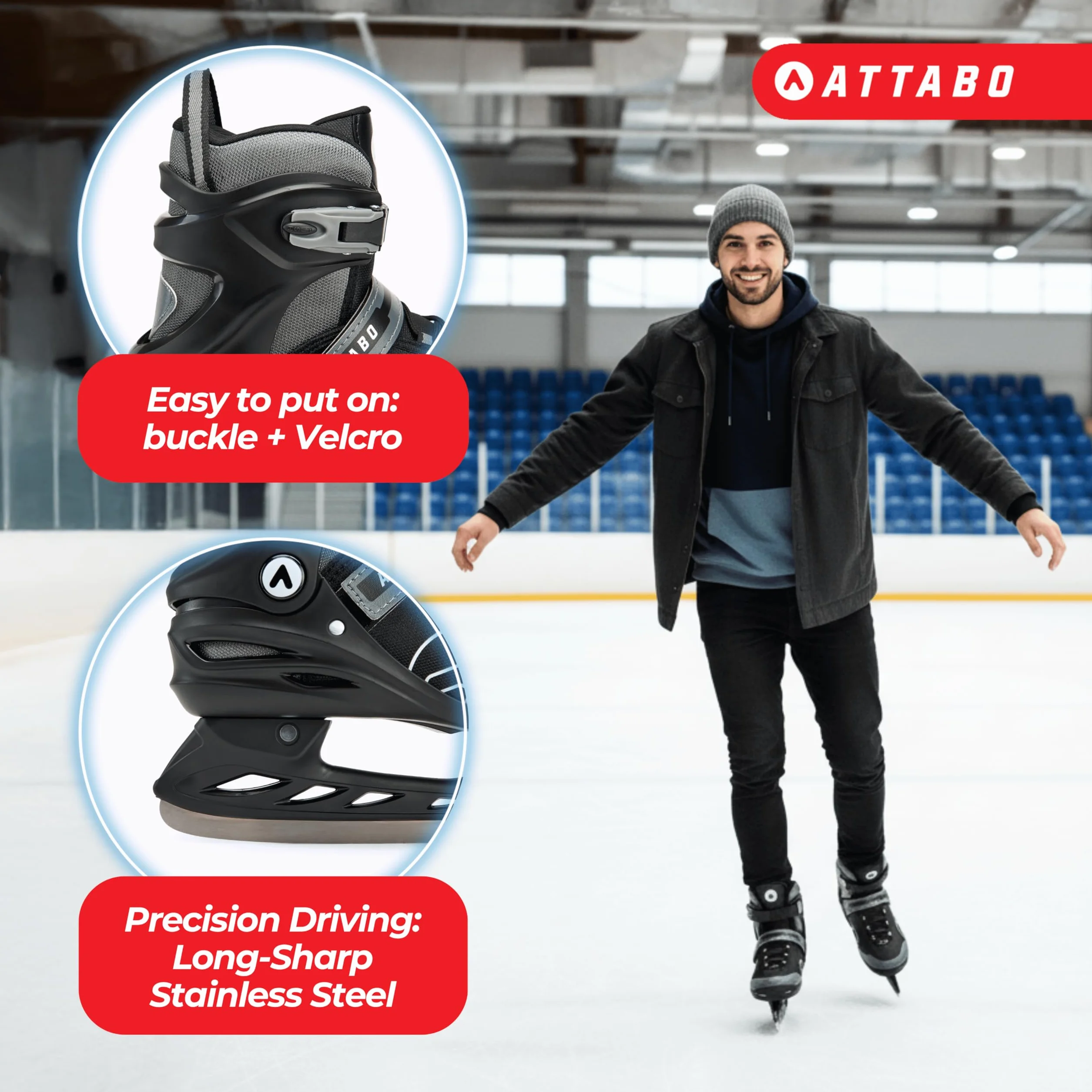ATTABO Tora Patines de Hielo Hombre