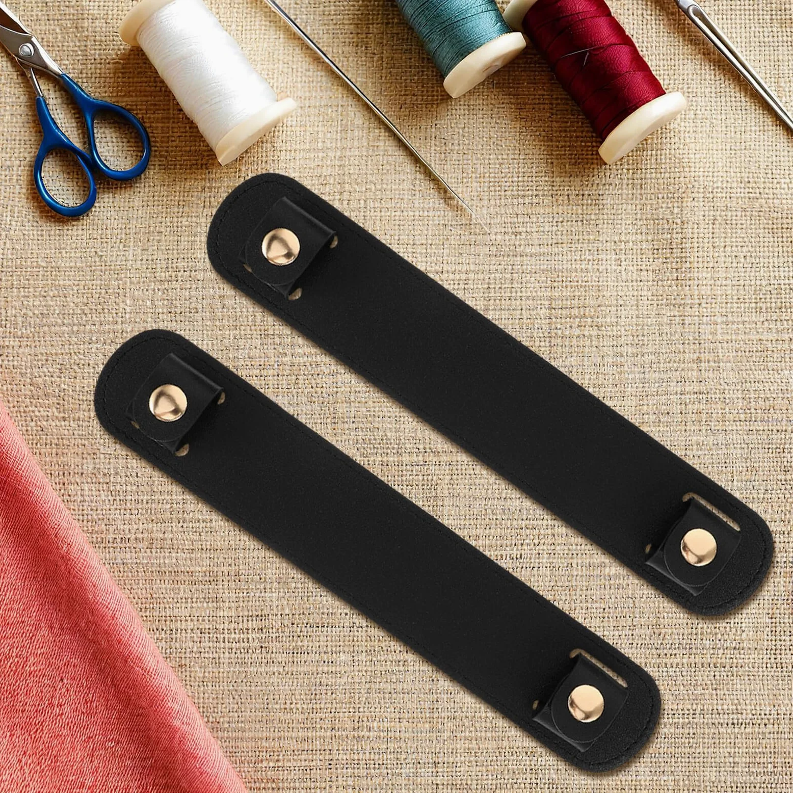 Almohadillas Antideslizantes para Correas de Bolso en PU Negro, Diseño de Alivio de Presión, Fácil Instalación, 2 Piezas para Tote y Mochila en Actividades al Aire Libre