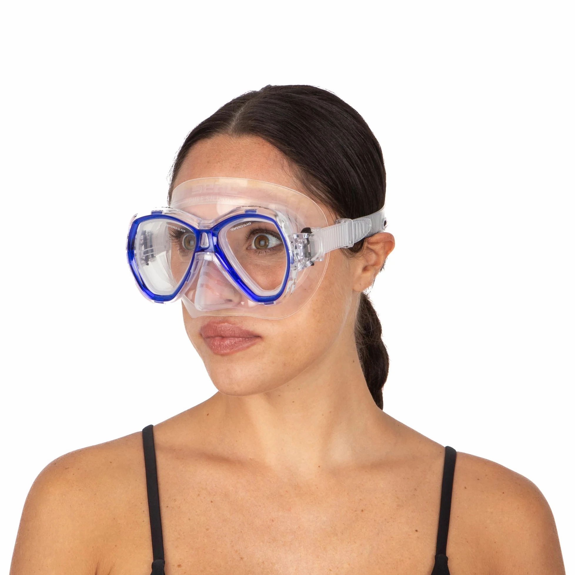 SEAC Set Elba - et de Snorkel con máscara subacuática y Tubo con válvula para la Purga de Agua para Adultos Unisex Adulto