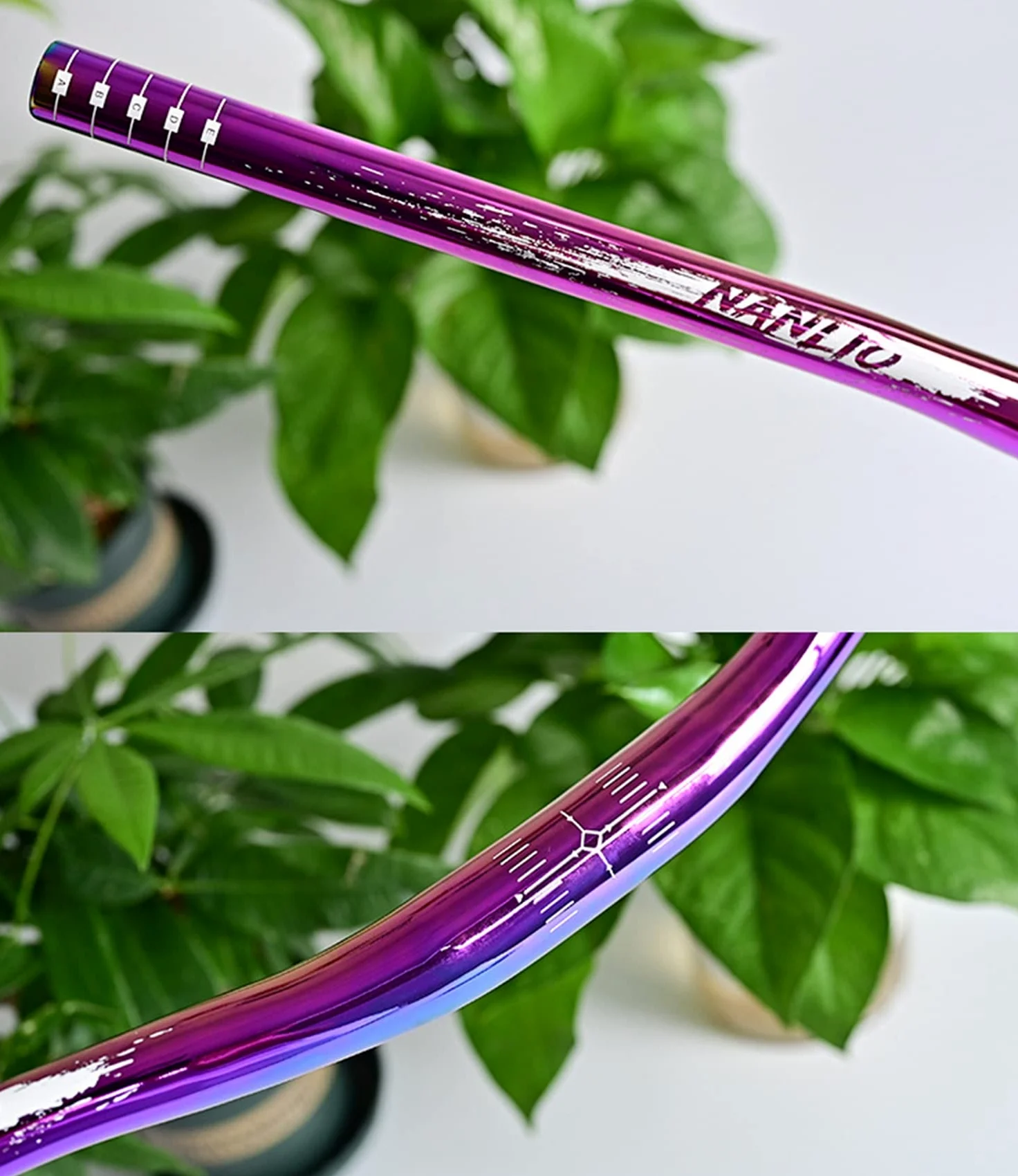 Manillar de Bicicleta de Aleación de Aluminio Colorido Arco Iris para MTB Am XC DH Racing - 31,8mm x 780mm