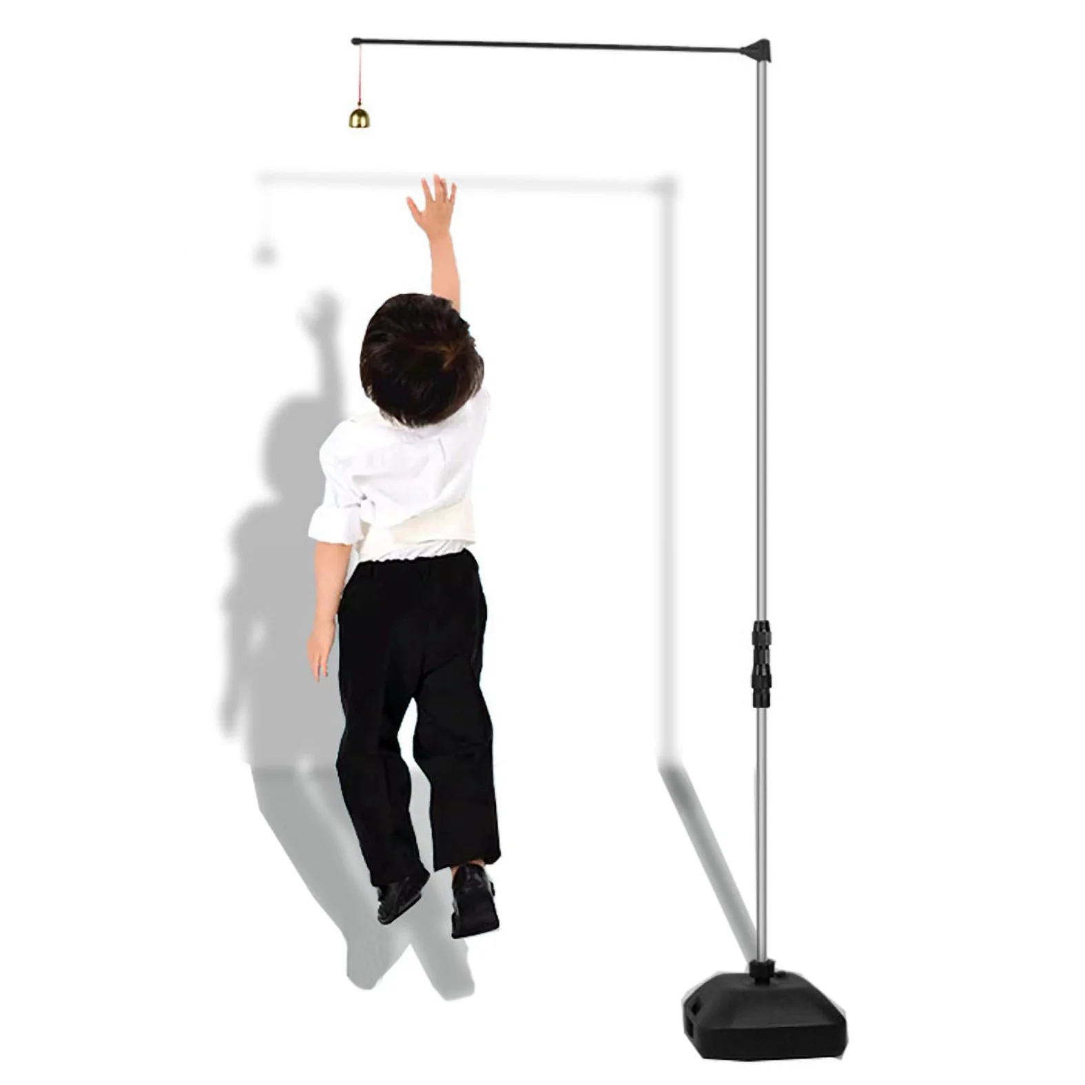 Probador de salto vertical ajustable con campana, herramienta de medición de salto de pie para entrenamiento