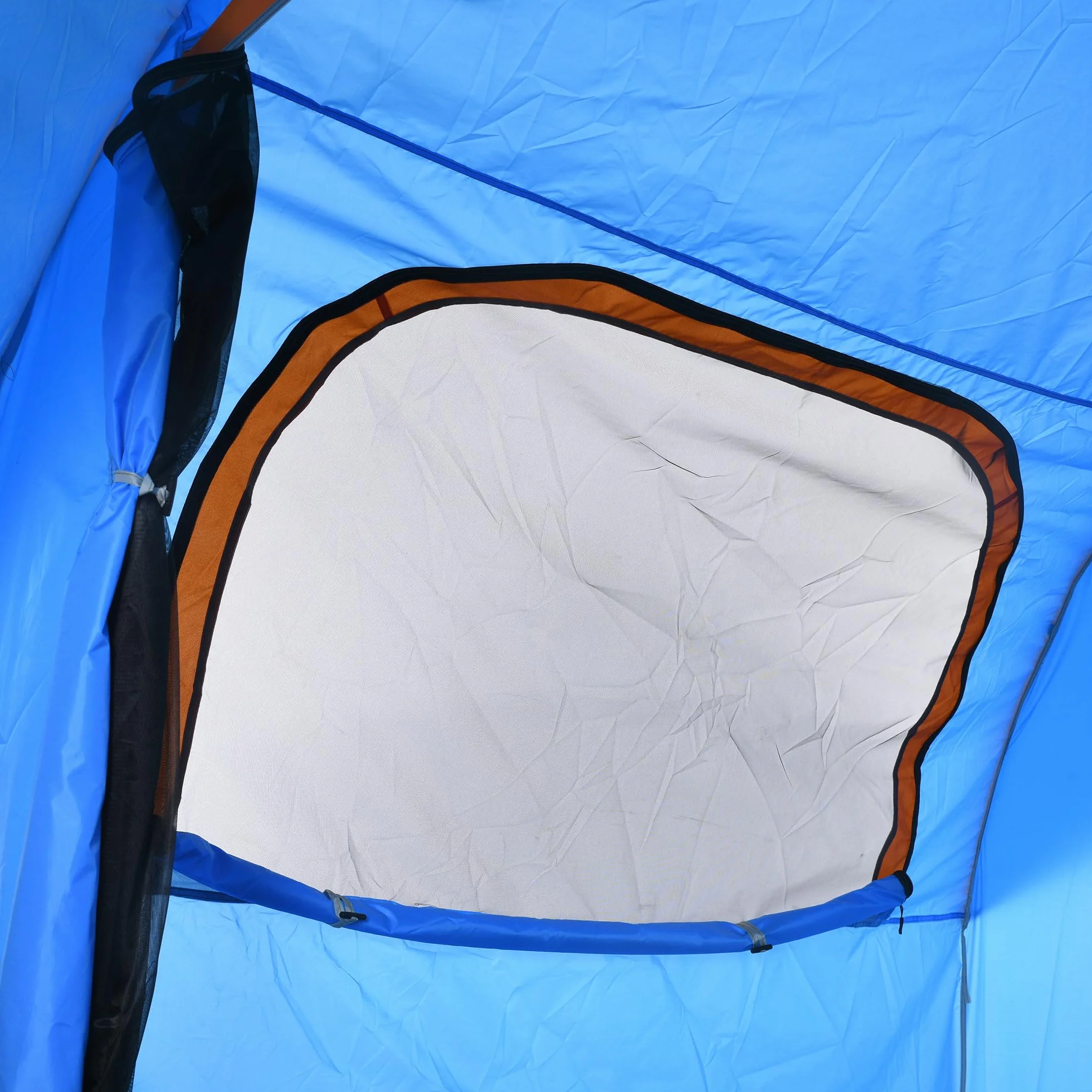 Outsunny 5-6 Personas Familia Hatchback Coche Tienda de campaña SUV con 3 Puertas y Ventana de Malla, para Trekking, Camping y Senderismo, Azul y Naranja