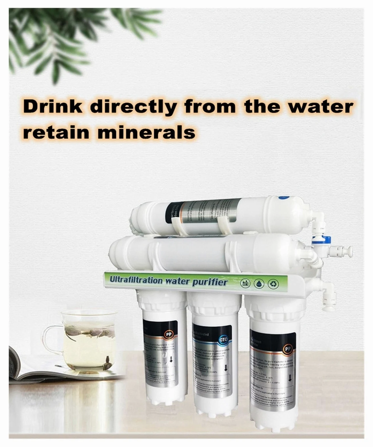 Sistema de filtrado de agua De filtración de agua por ultrafiltración de 6 etapas, purificador de grifo de cocina for el hogar, filtración de agua potable, ultrafiltración doméstica