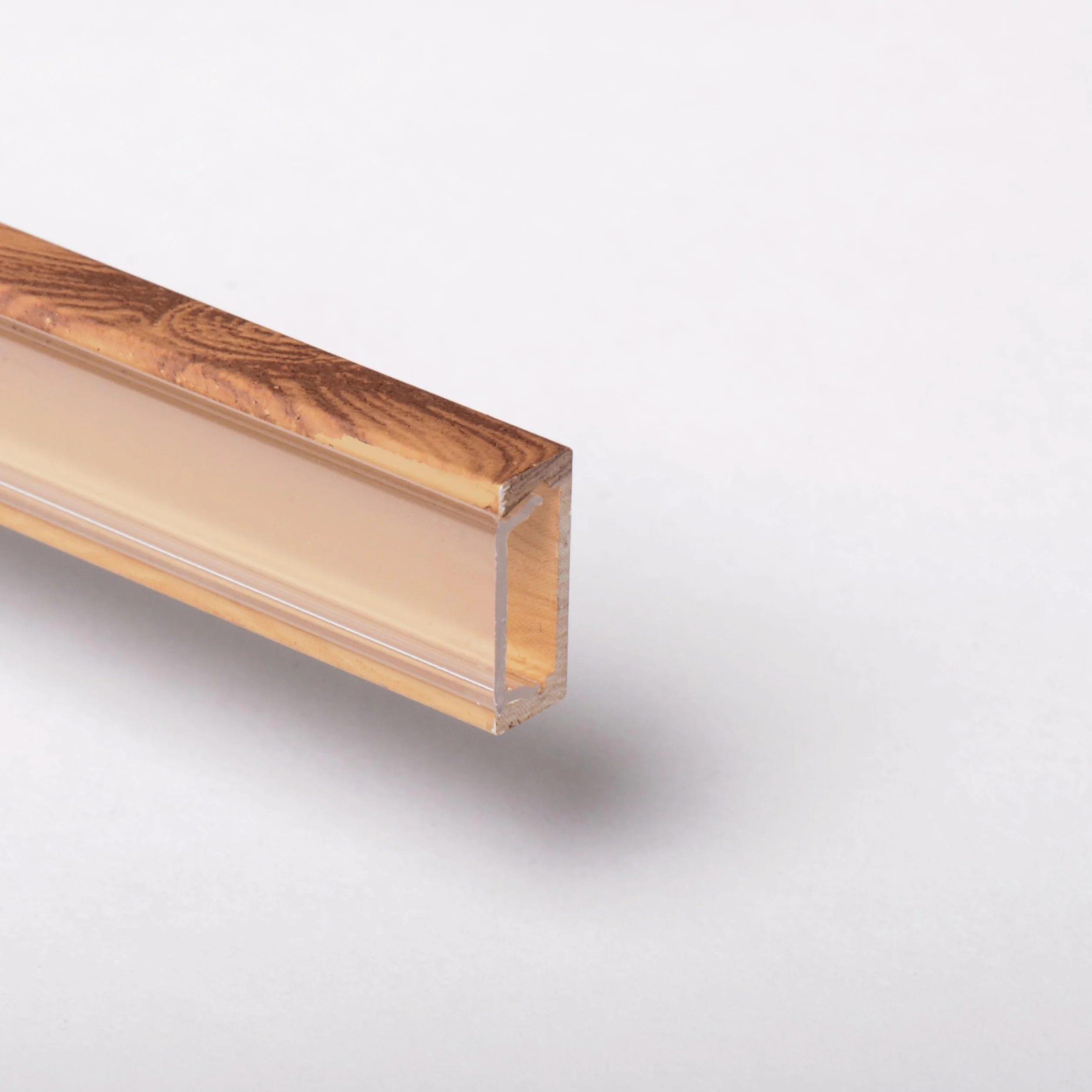 AFTERTECH Perfil de aluminio para tiras LED 2 m 15x6 mm 1506LE color madera
