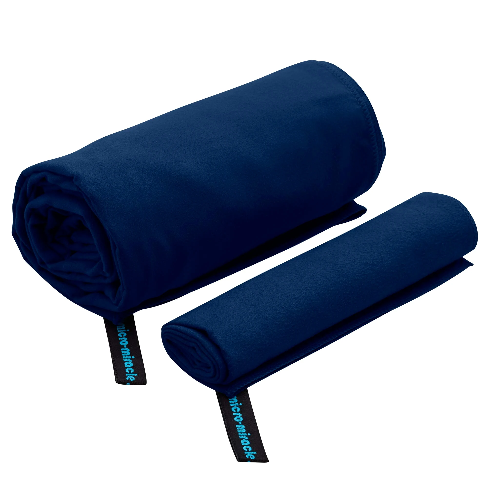 Toalla de microfibra de secado rápido para gimnasio en casa, playa, deportes, camping y viajes, XL 30 x 60 pulgadas - 2 en 1 - Toalla de mano más pequeña incluida, súper absorbente, extra suave, ligera y compacta - con bolsa