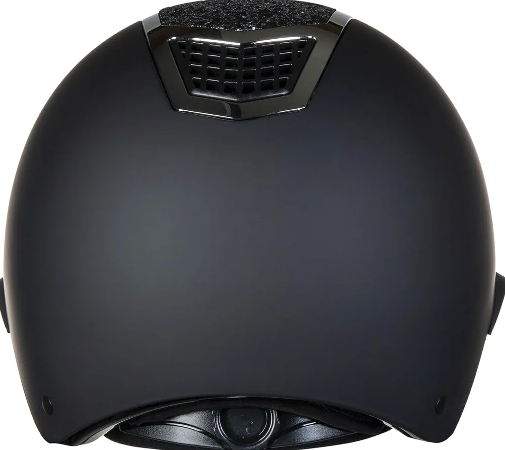 HKM Glamour Shield Casco de Montar para Mujer Negro/Plateado 56-58 cm