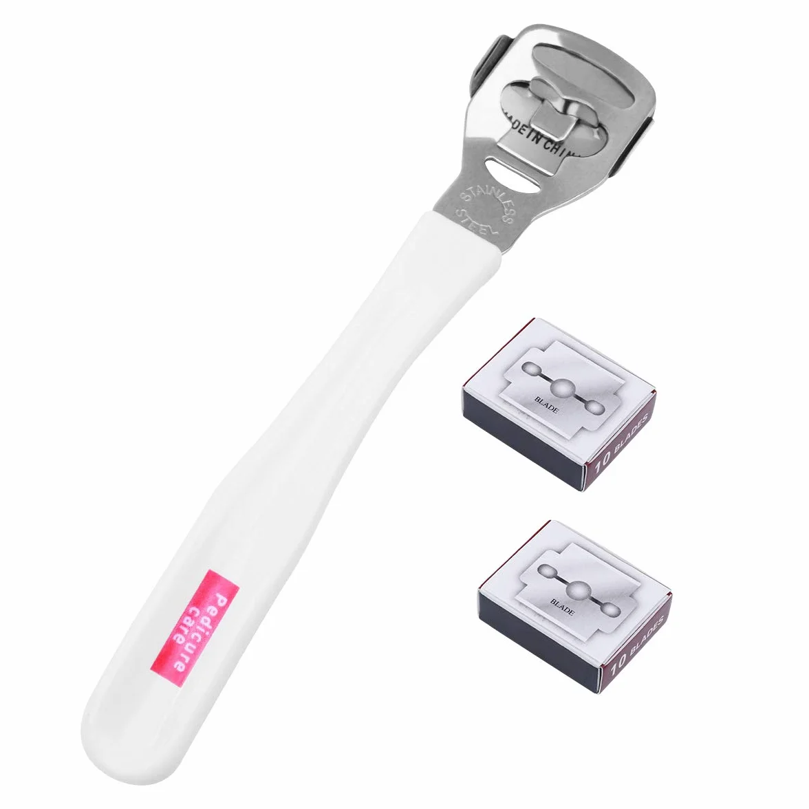 Healifty Afeitadora para pies con 20 cuchillas desechables de acero inoxidable para callosidades