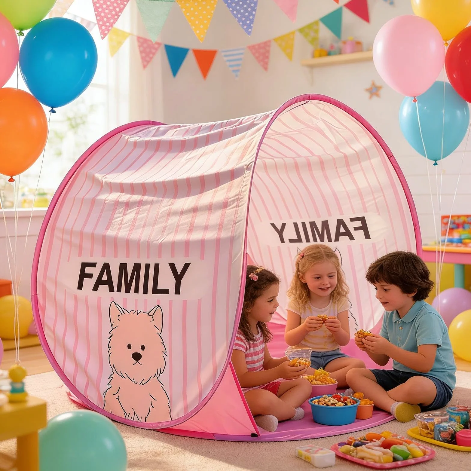 Tienda familiar, tienda de playa impermeable portátil con ventana – para camping, picnic, viaje, piscina, picnic, viaje, piscina, resort, playa, terraza
