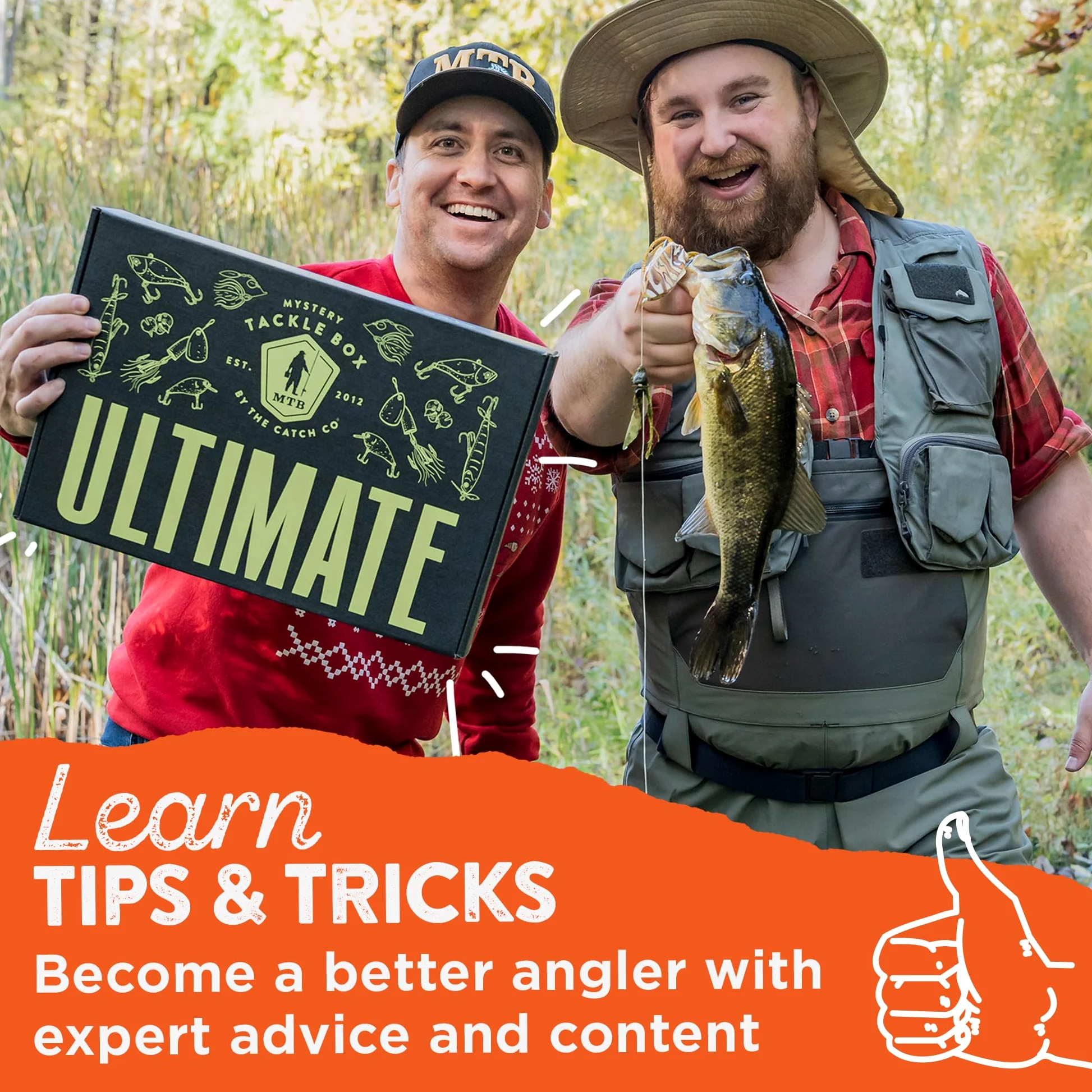 Catch Co Mystery Tackle Box Ultimate - Kit de pesca de lubina de agua dulce | boca grande | boca pequeña