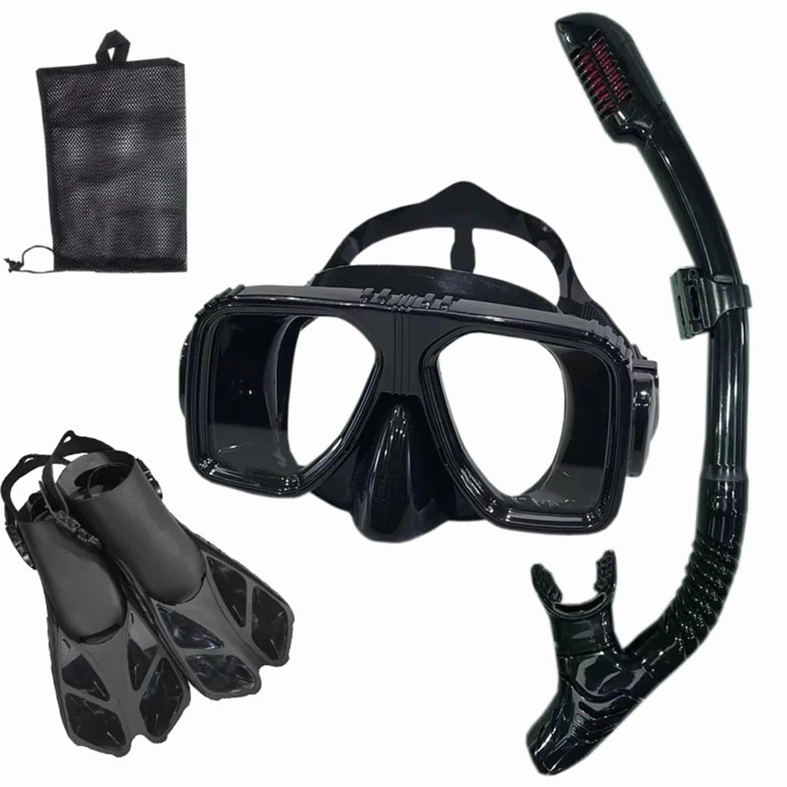 Máscara de Snorkel Buceo Máscara de Buceo y Gafas de Buceo con Tubo de respiración, Conjunto de Tubo de natación para Adultos Unisex