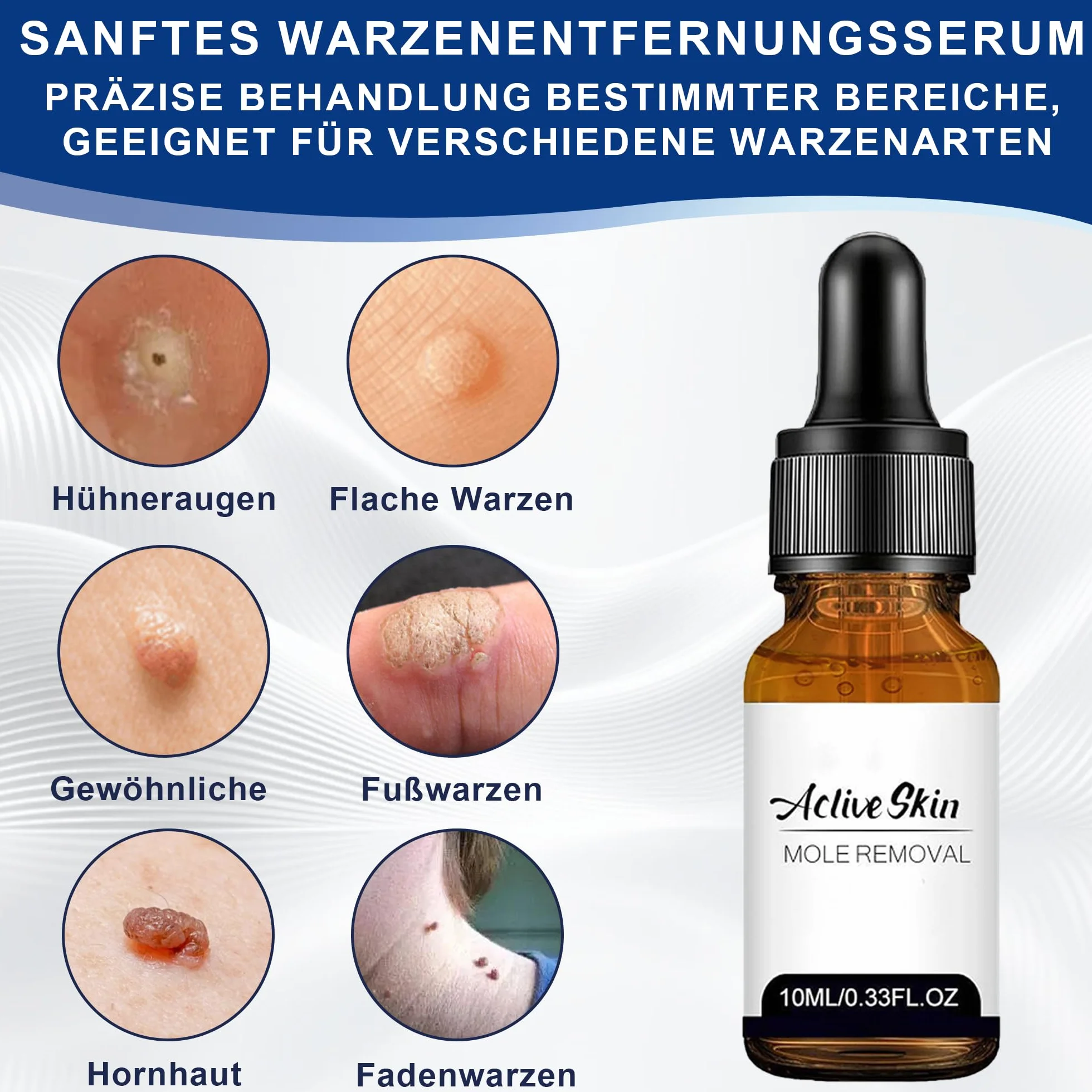 Eliminador de acrocordones Pipeta de precisión 10 ml para rostro y cuerpo