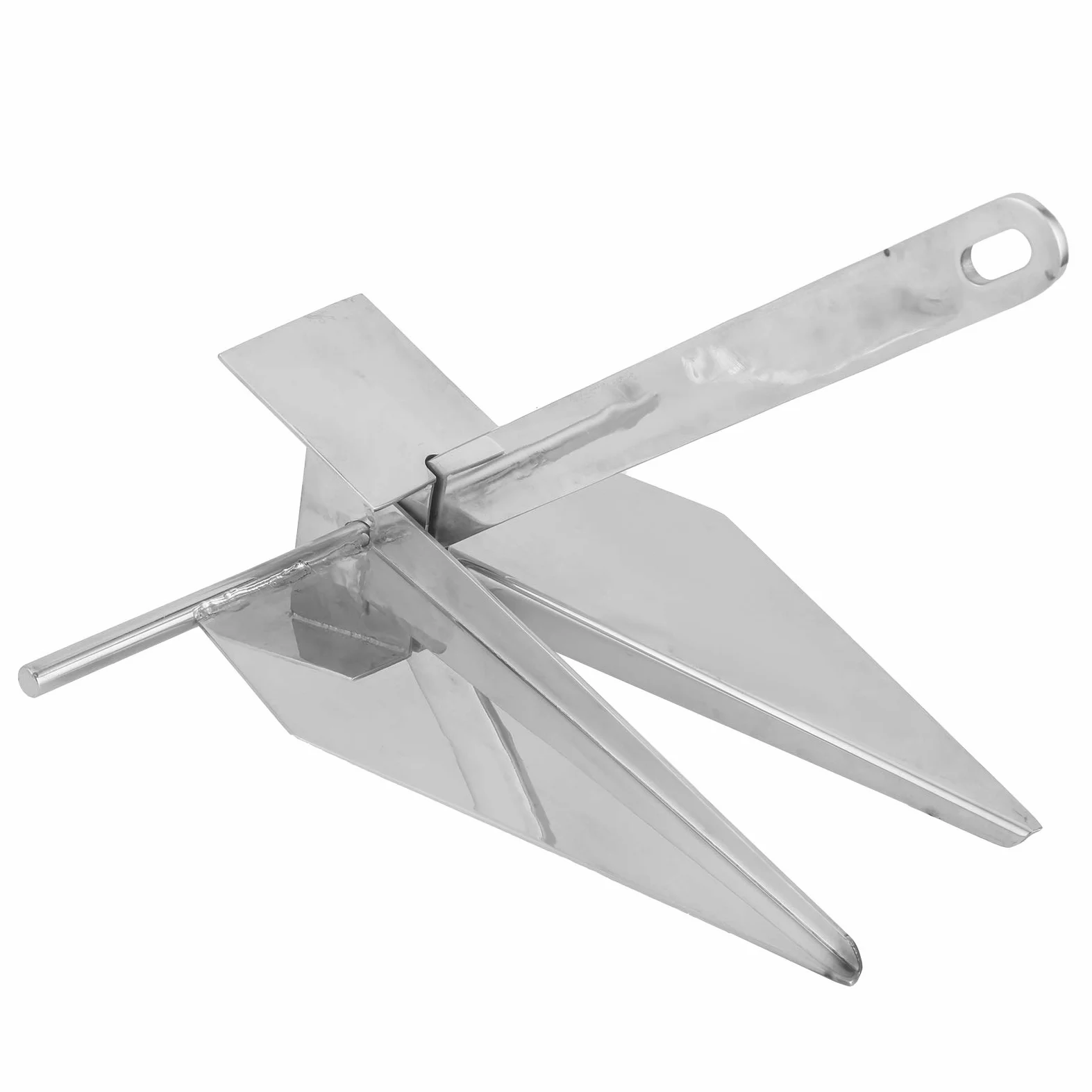 RiToEasysports Ancla para Barco de 2 Kg Ancla Marina de Acero Inoxidable 4 LB de Fraguado Rápido Resistente a la Corrosión Fuerte Poder de Sujeción para Barcos de 17 a 22 Pies Pesca Pequeña y Uso