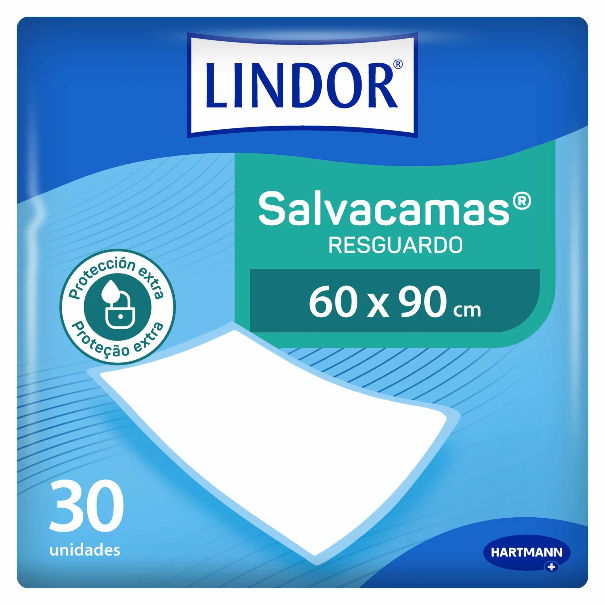 LINDOR Empapadores de Cama 60x90 Desechables Alta Absorción Jazmín 30 Unidades