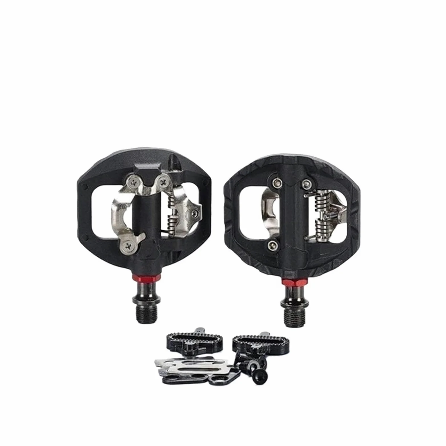 Pedales de Bicicleta, Pedal MTB, autoblocante, automático, Adaptadores Doble Plataforma con Cala para