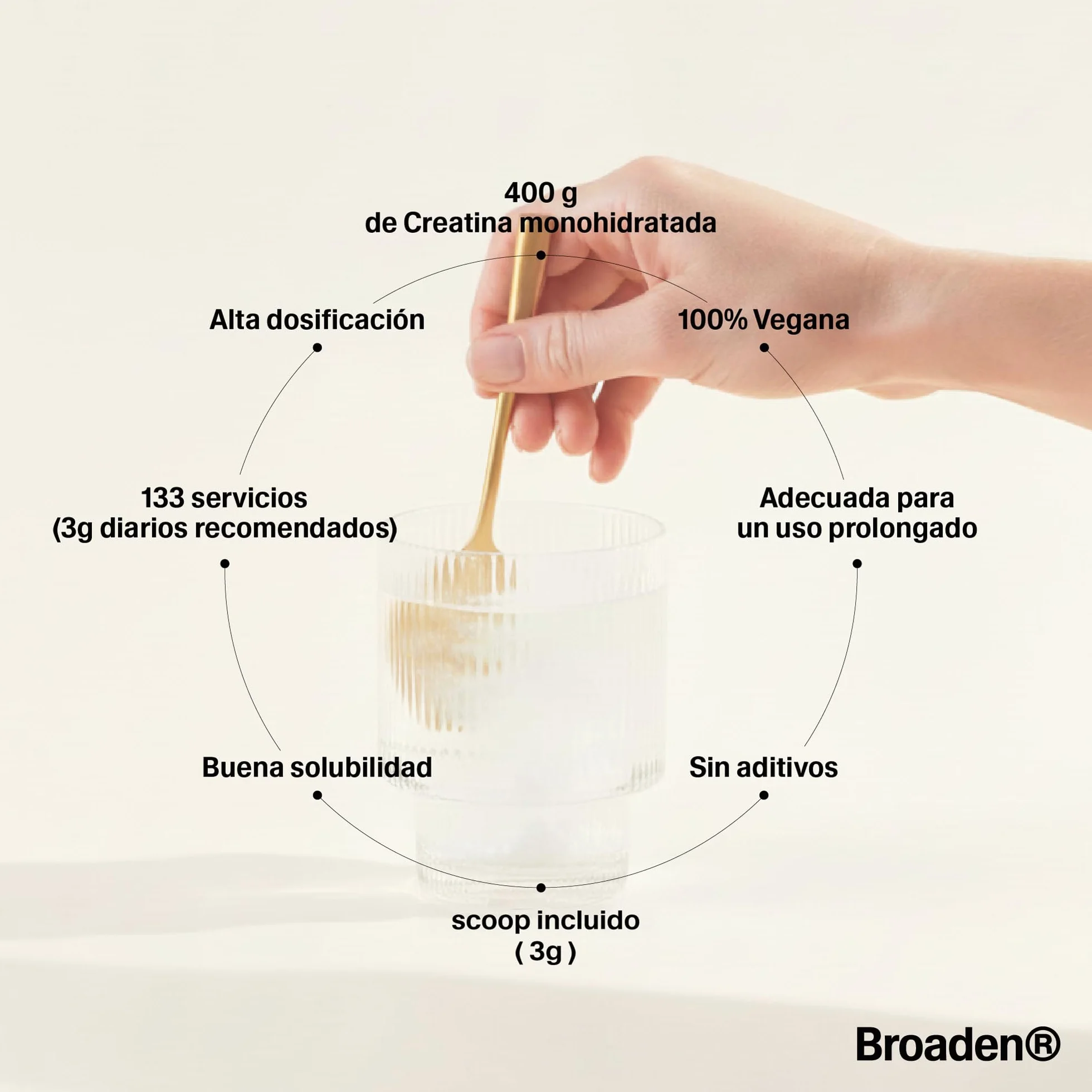 Creatina Monohidrata en Polvo Sin Sabor 400g 133 Dosis Micronizada