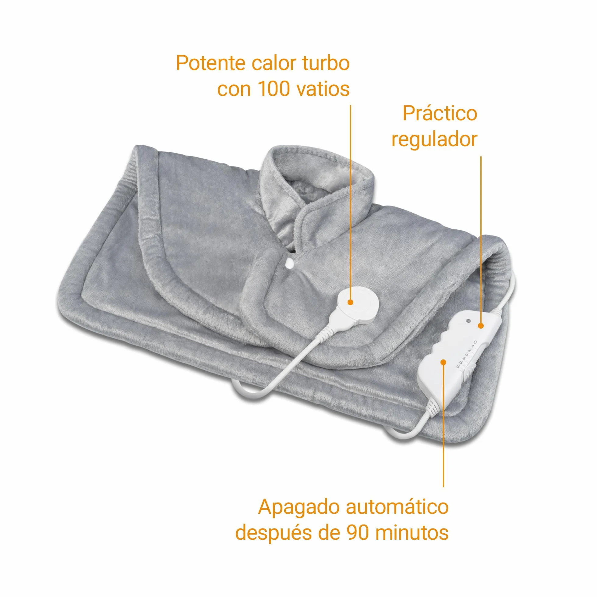 Medisana HP 622 Almohadilla térmica para cuello y hombros, 6 niveles, Gris