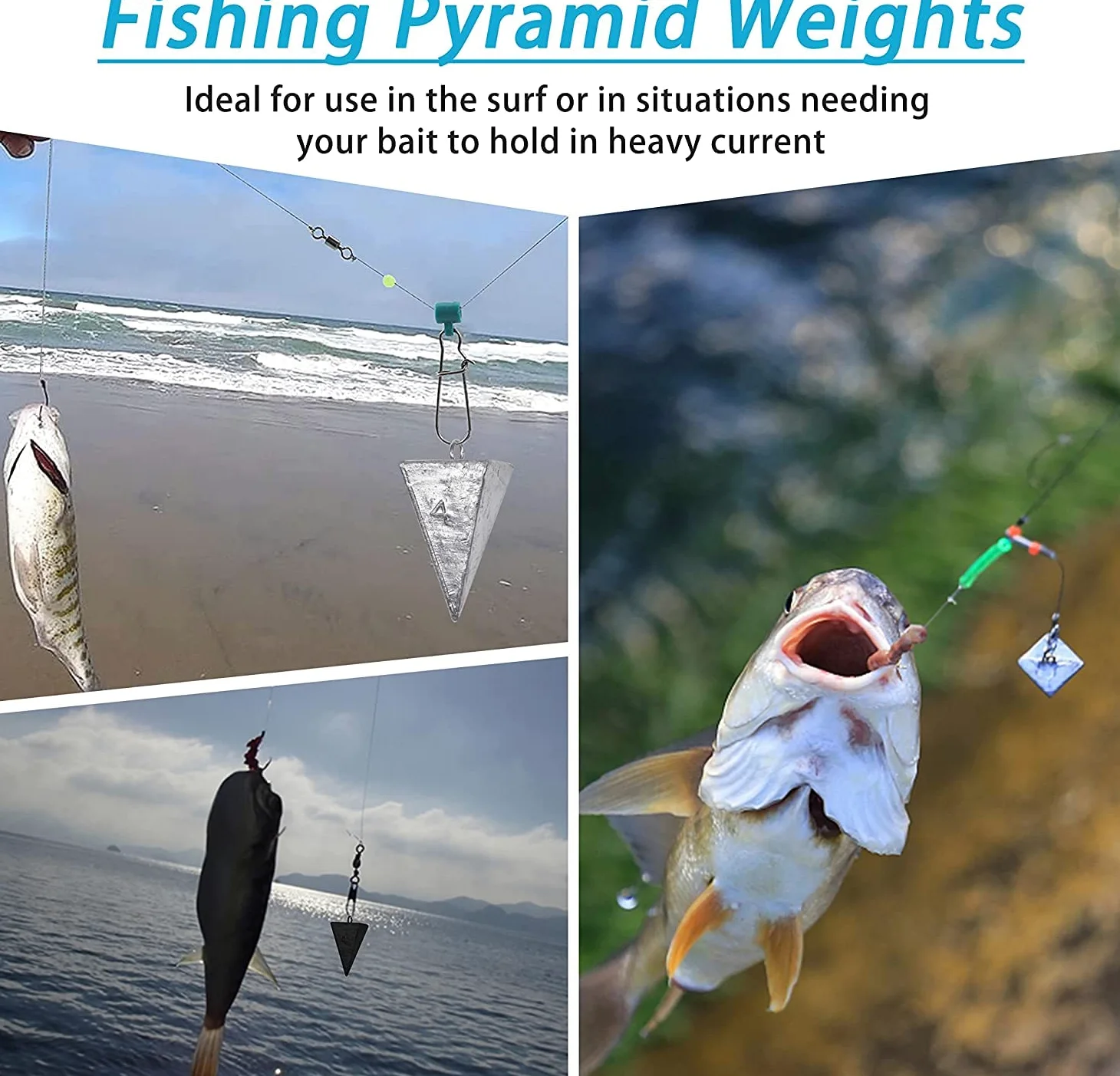 Pirámide Plomos Pesas Pesas de Pesca Surf Pesas de Pesca Plomos Océano Agua Salada Pirámide Pesca Plomos de Pesca Equipo de Pesca Aparejos de Pesca 1 oz 2 oz 3 oz 4 oz 5 oz 6 oz 8 oz