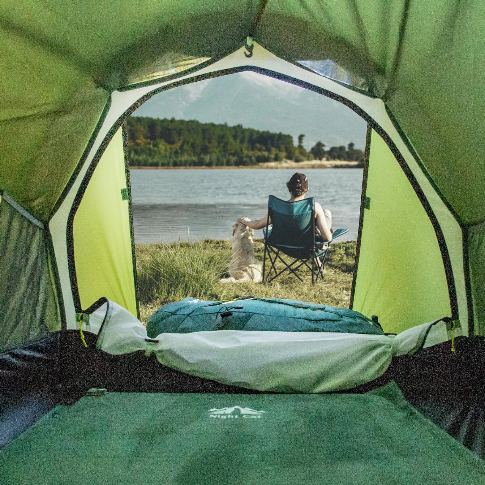 Night Cat Tiendas de Túnel 1 2 Personas: Ultraligero 1.5kg Impermeable Profesional Tiendas Camping Trekking