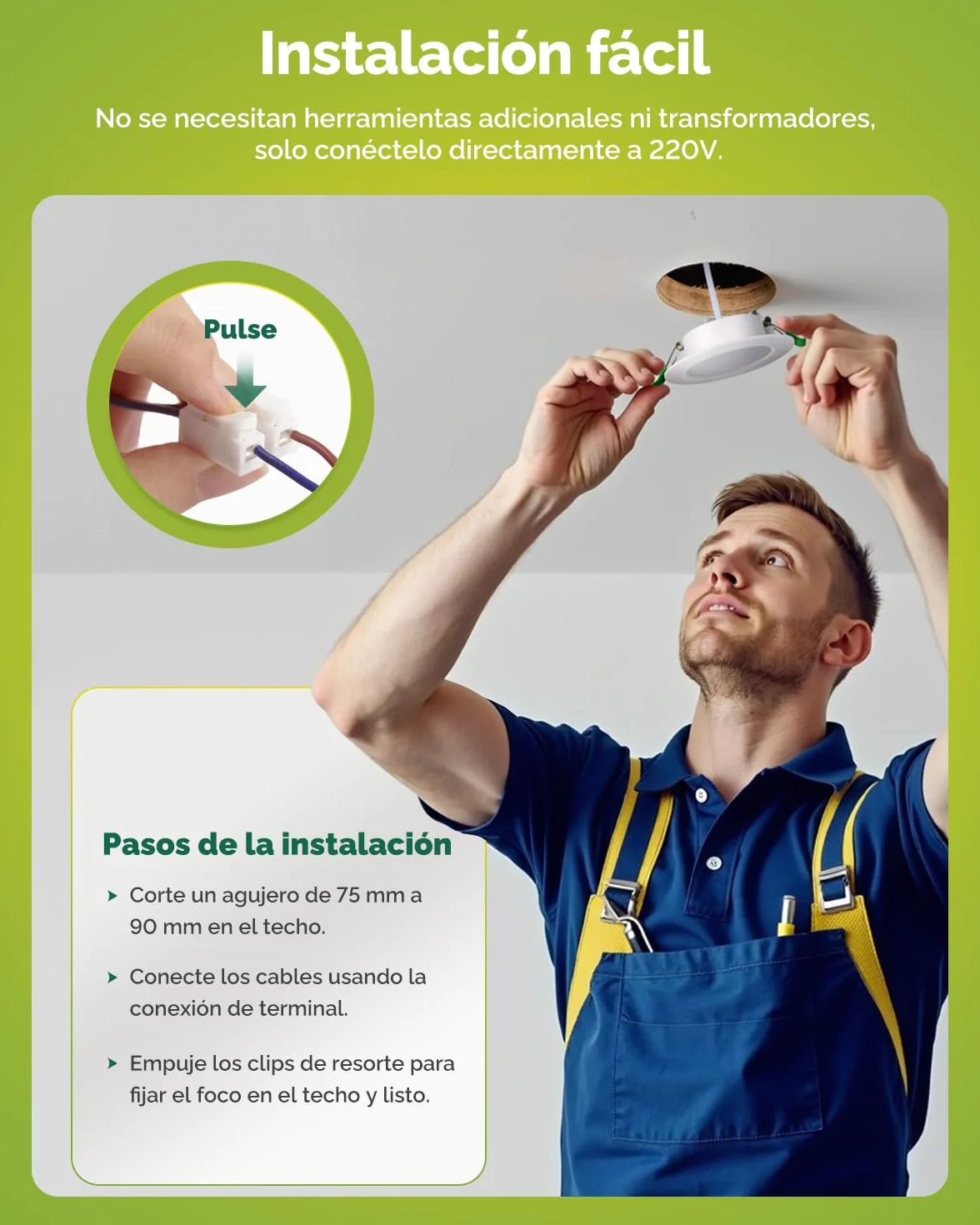 Fondiiz 12 Pack Focos LED Interior Techo Regulable 6W Downlight IP44, Corte 75mm-90mm, Diámetro 98mm