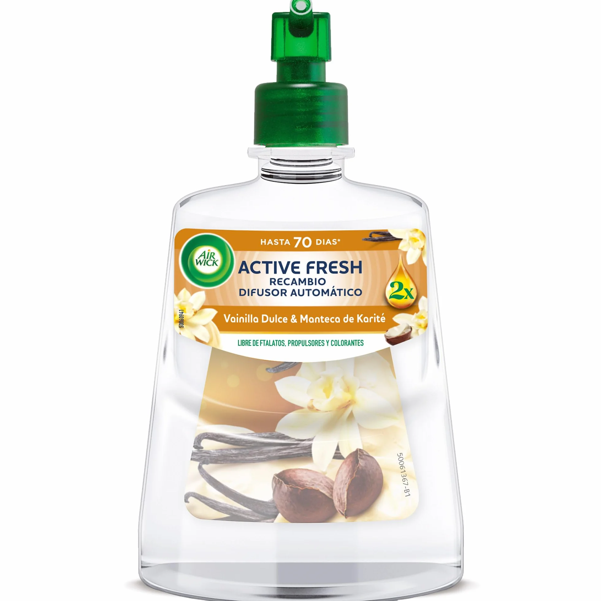 Air Wick Active Fresh Spray Automático Sin Aerosol Vainilla 228 ml