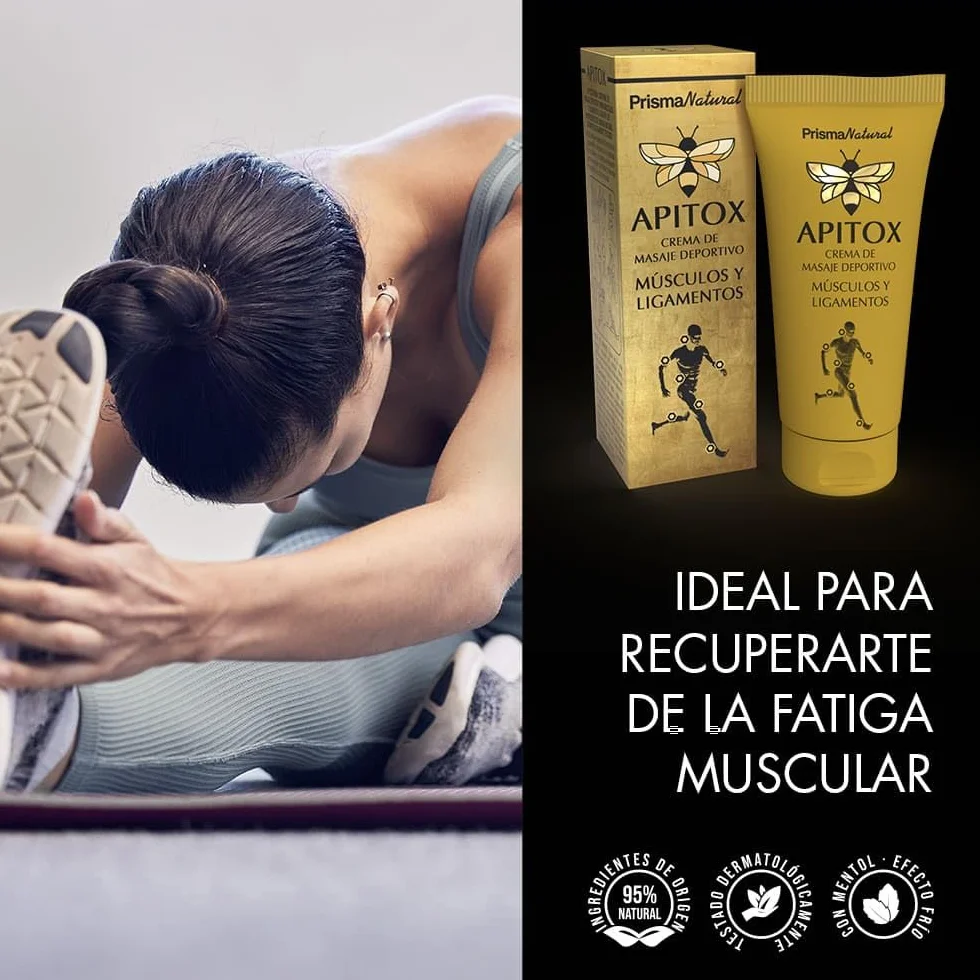 Prisma Natural Crema Corporal Apitox Masaje Deportivo 60 ml Efecto Frío-Calor Apitoxina-Like Mentol Capsaicina