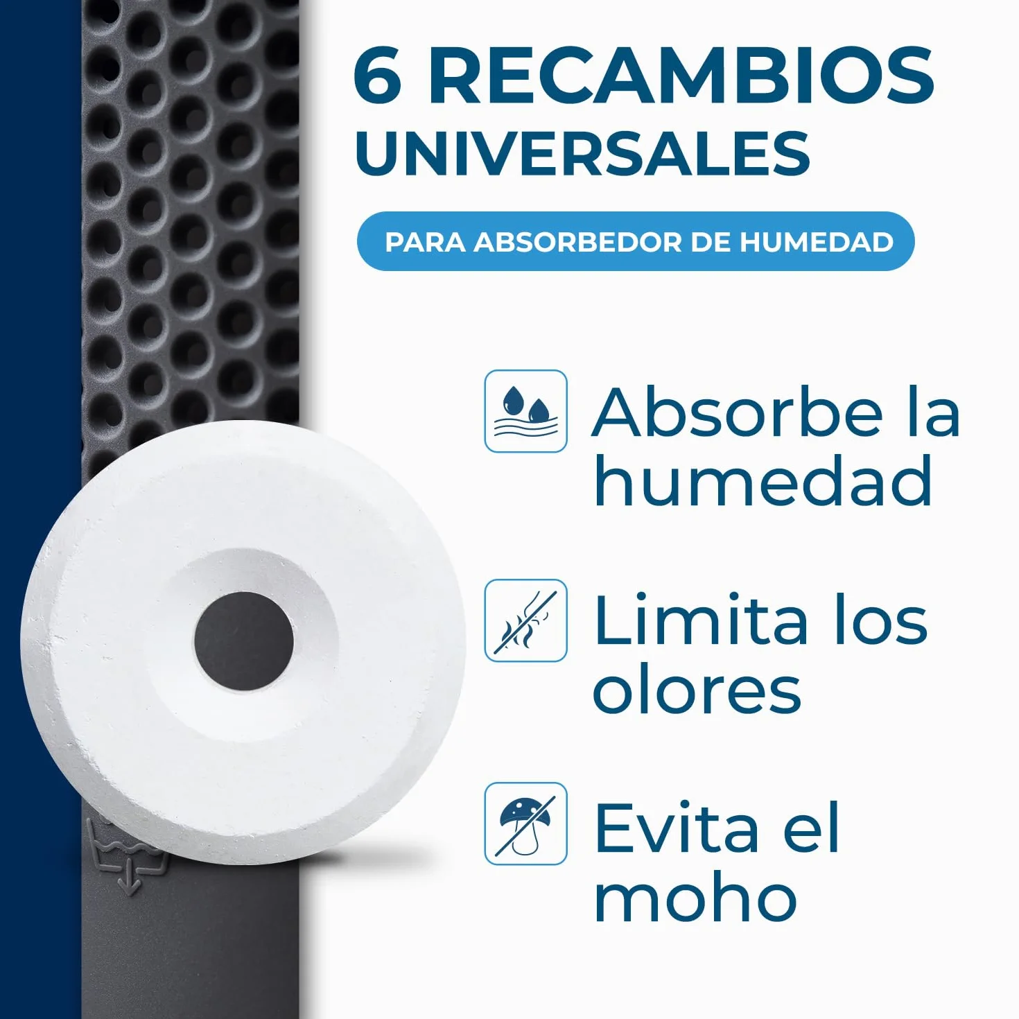 STARWAX Pastillas absorbentes de humedad x6 Antimoho 25m² 3 meses