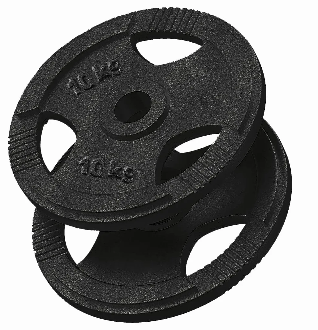 Discos de hierro fundido olímpicos, agujero Ø50 mm para gimnasio y casa Gym de 1,25 a 25 kg para mancuernas y mancuernas