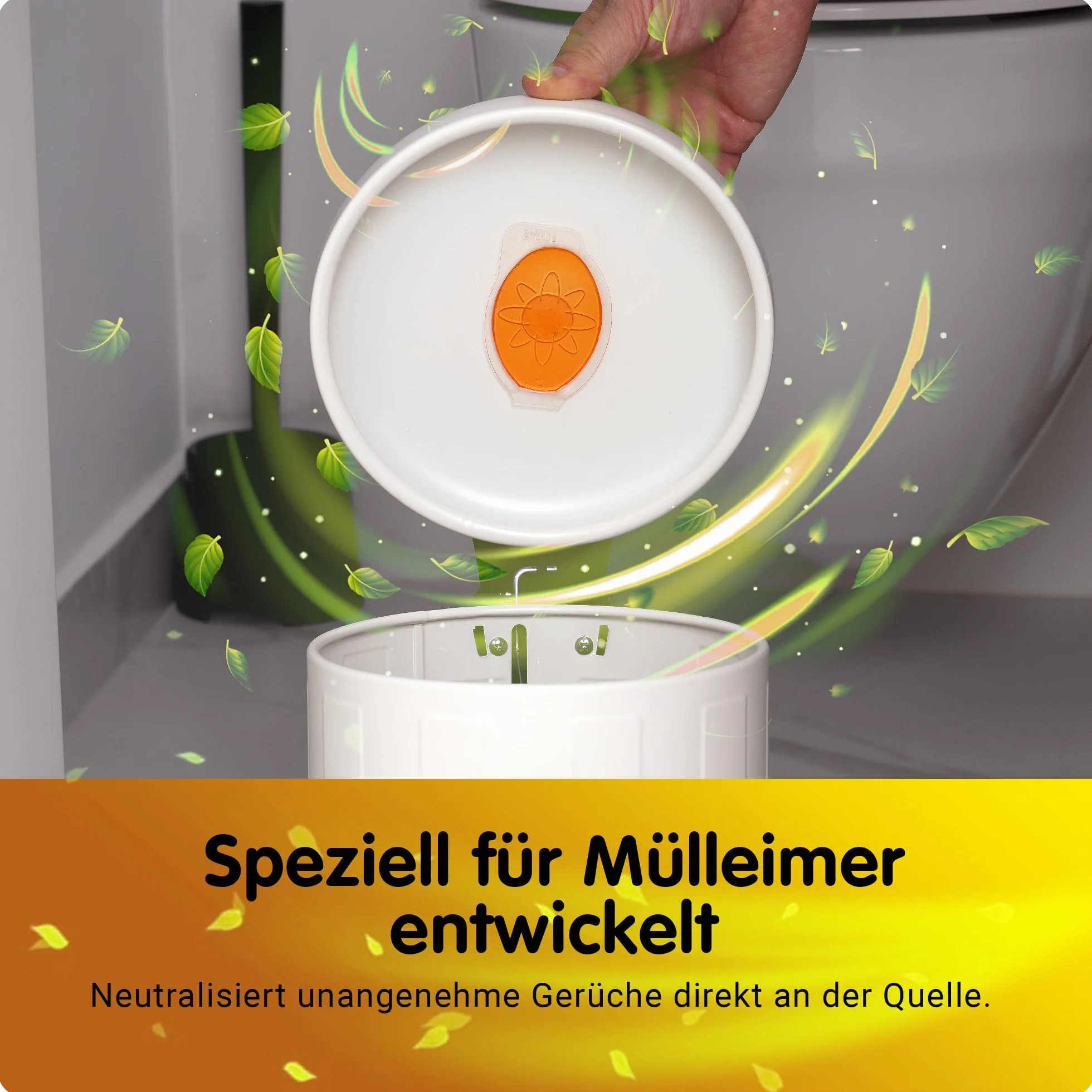 Eidem Cubo de basura desodorante 2 en 1 aroma cítrico neutraliza olores frescura duradera 5 semanas