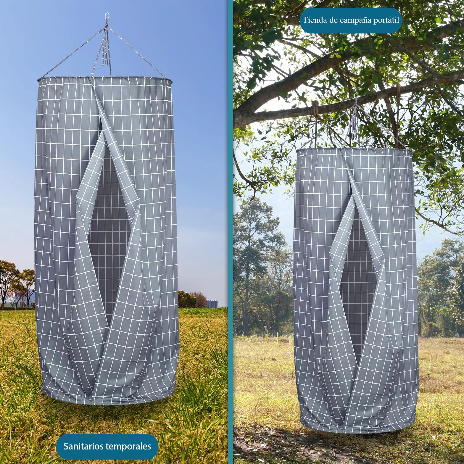 Tienda de Campaña Vestidor Portátil 0.8 x 2m para Privacidad al Aire Libre