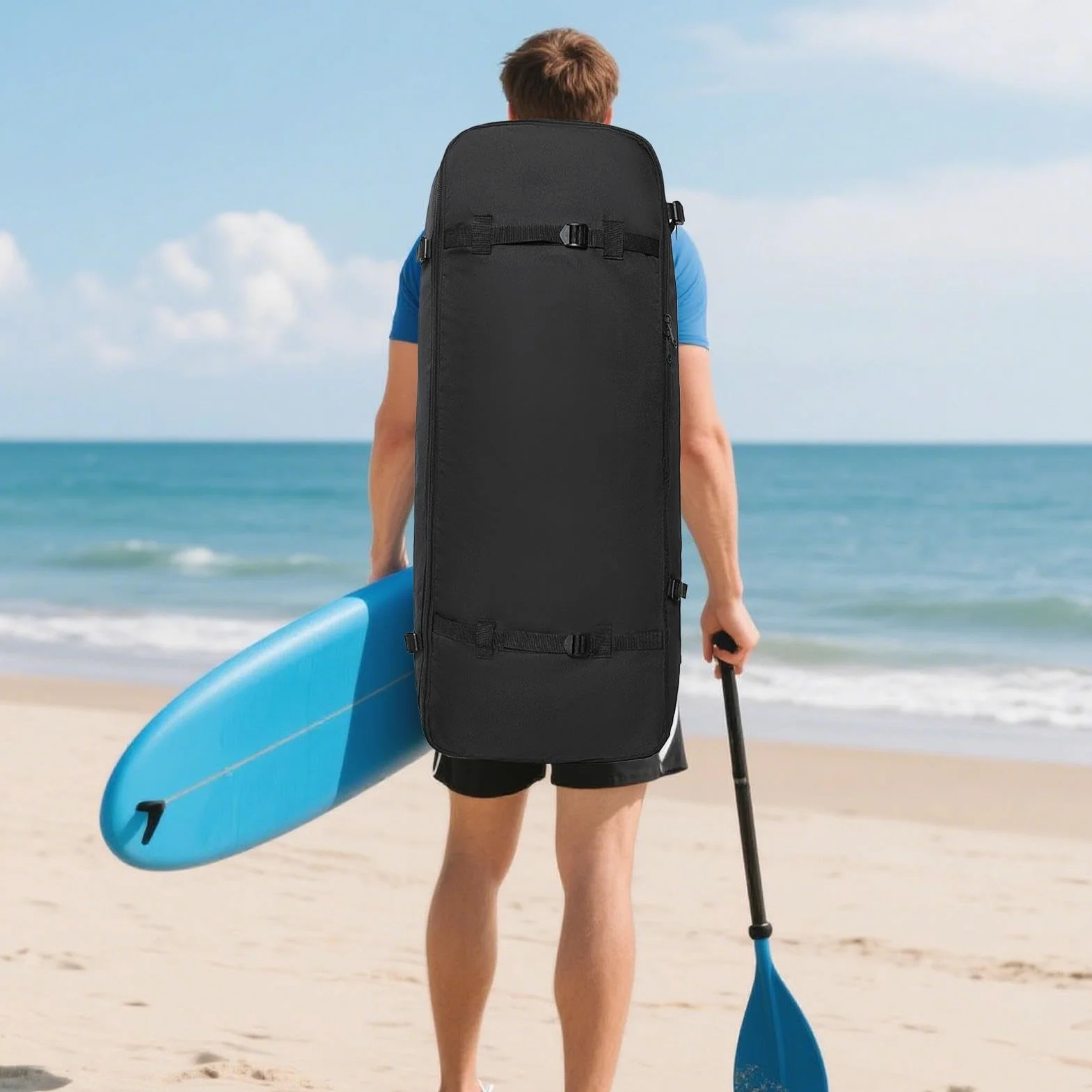 Bolsa Mochila De Tabla De Paddle Toalla Ligera E Impermeable Con Correa | Bolsa Seca Para Paddle Boarding Para La Pesca, El Camping, El Senderismo, La Playa, Agua, Río, Y Natación