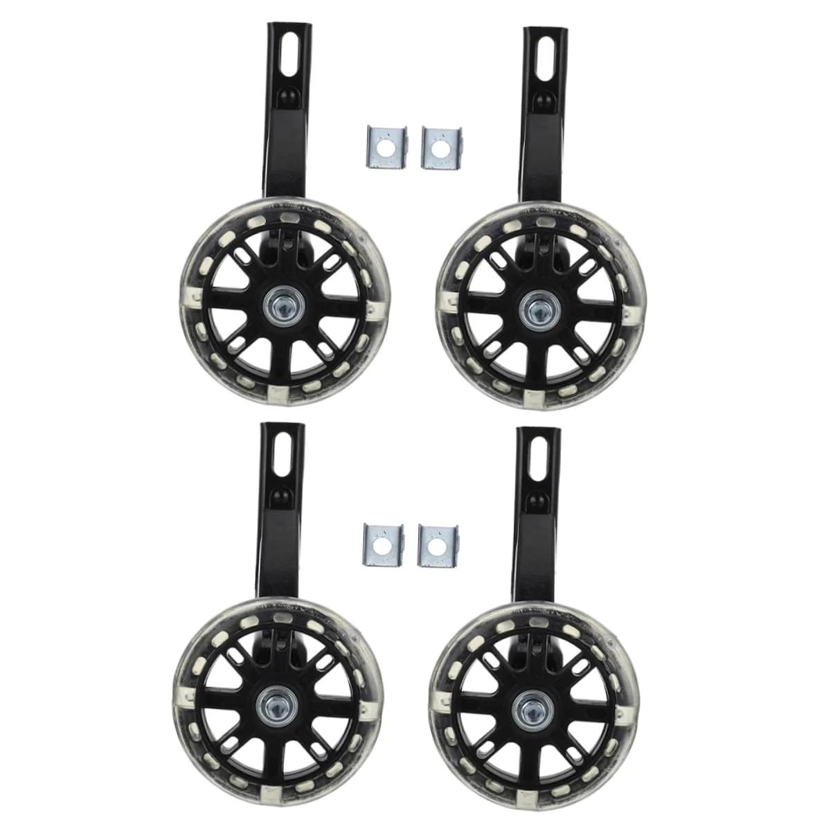 KOMBIUDA 2 Pares de Ruedas de Entrenamiento para Bicicleta Infantil, Desmontables, Asistencia de Equilibrio, Acero al Carbono y PU, para Niños y Niñas