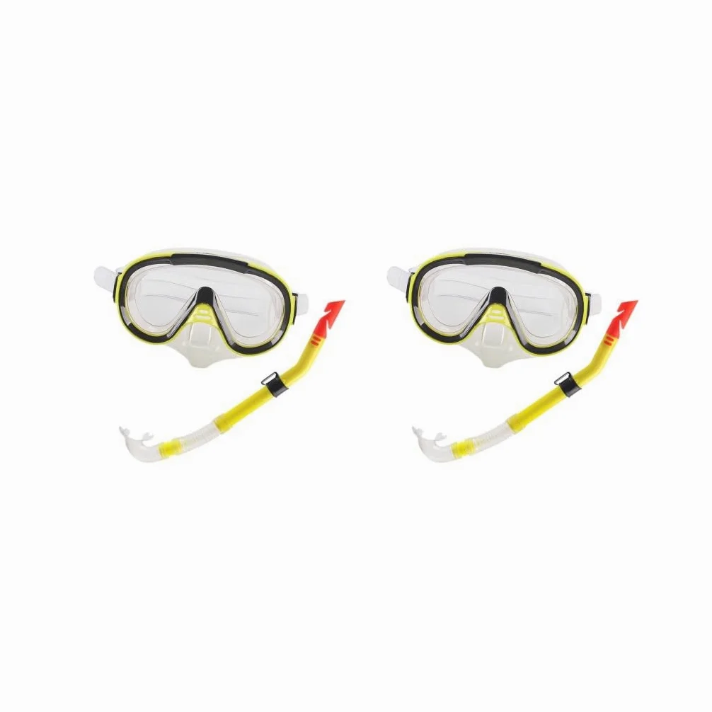 Juego de esnórquel de visión amplia, máscara de buceo, gafas de natación, gafas de buceo para bajo el agua, rojo transparente, 18,5 x 20,5 x 7 cm