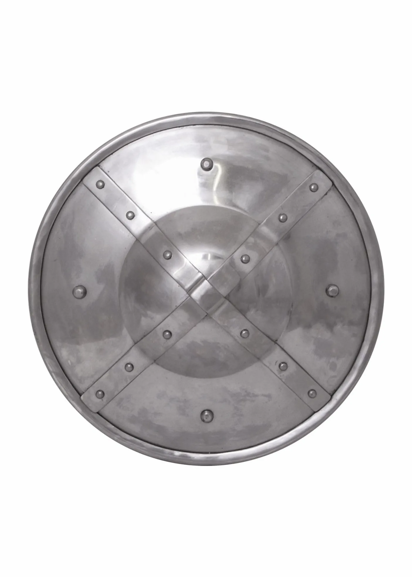 Ulfberth Buckler con 2 Banda herrajes, Aprox. 38 cm, 2 mm Acero – Combate de exhibición Medieval Cartel