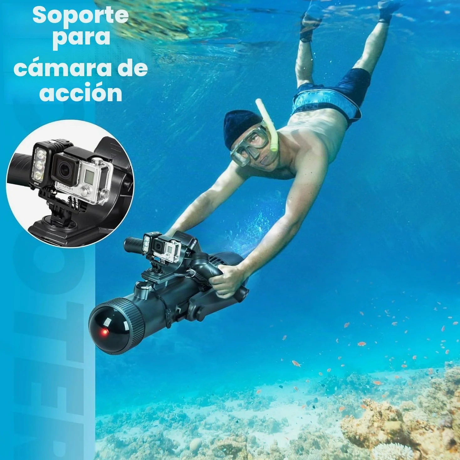 Camolech 900W Patineta submarina y motor para kayak, batería extraíble de 16000mAh, para deportes al aire libre para adultos, buceo y esnórquel en mar/lago/piscina, kit de propulsión eléctrica SUP