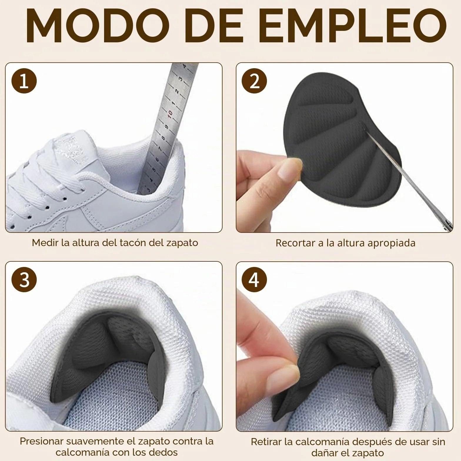 Taloneras para zapatos, Protector de Talón, Almohadillas para reducir talla, evitar resbalones y rozaduras
