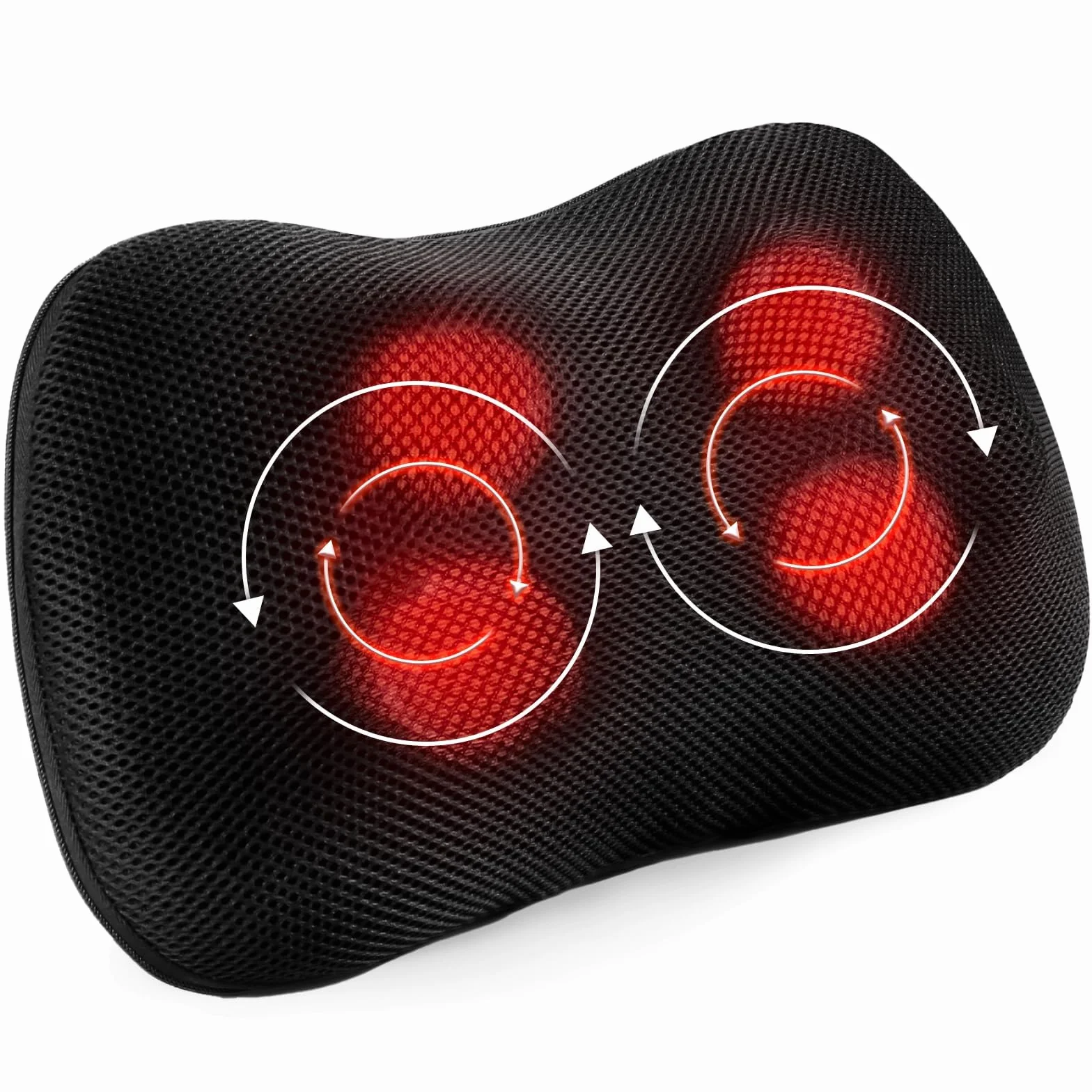 Cojín de Masaje Shiatsu Masajeador de Cuello, Hombros y Espalda, Calefacción Eléctrico 3D