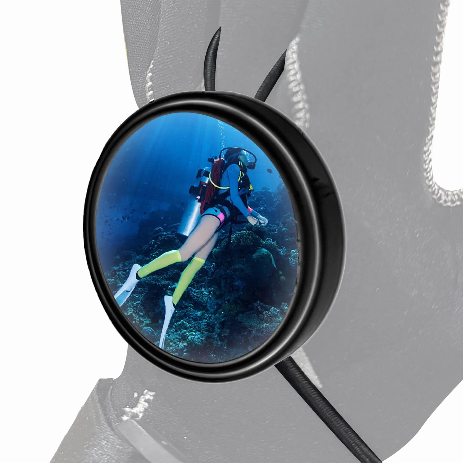 Espejo de Buceo - Espejo Compacto de Observación para Buceadores - Equipo Submarino Portátil Ajustable para Mujeres, Buceo en Cuevas, Seguridad, Deportes al Aire Libre, Hombres
