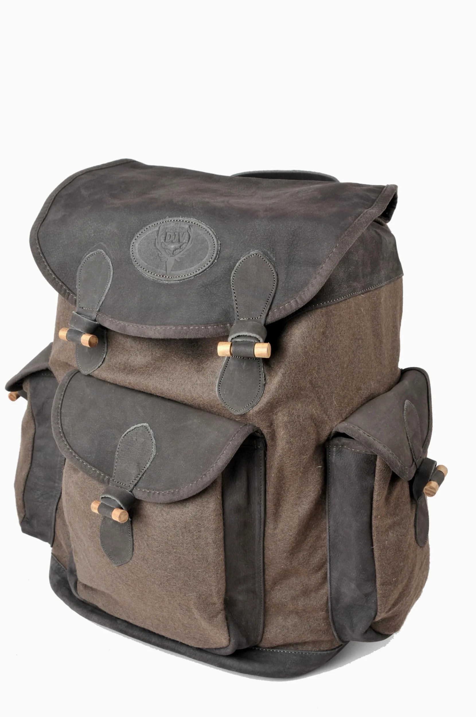 DJV Mochila de caza de fondo de ciervo con cojín extraíble – Mochila Loden silenciosa para sentarse y acechar – Mochila resistente para caza y exterior con muchos compartimentos