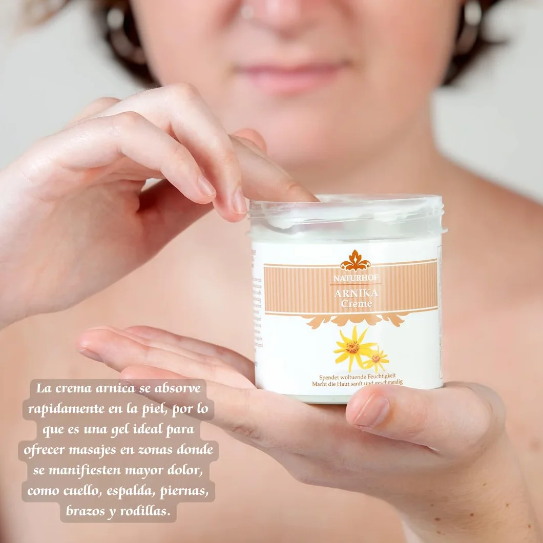 Crema Arnica Antiinflamatoria Natural para Dolores Musculares y Articulaciones, Masaje Fisioterapia