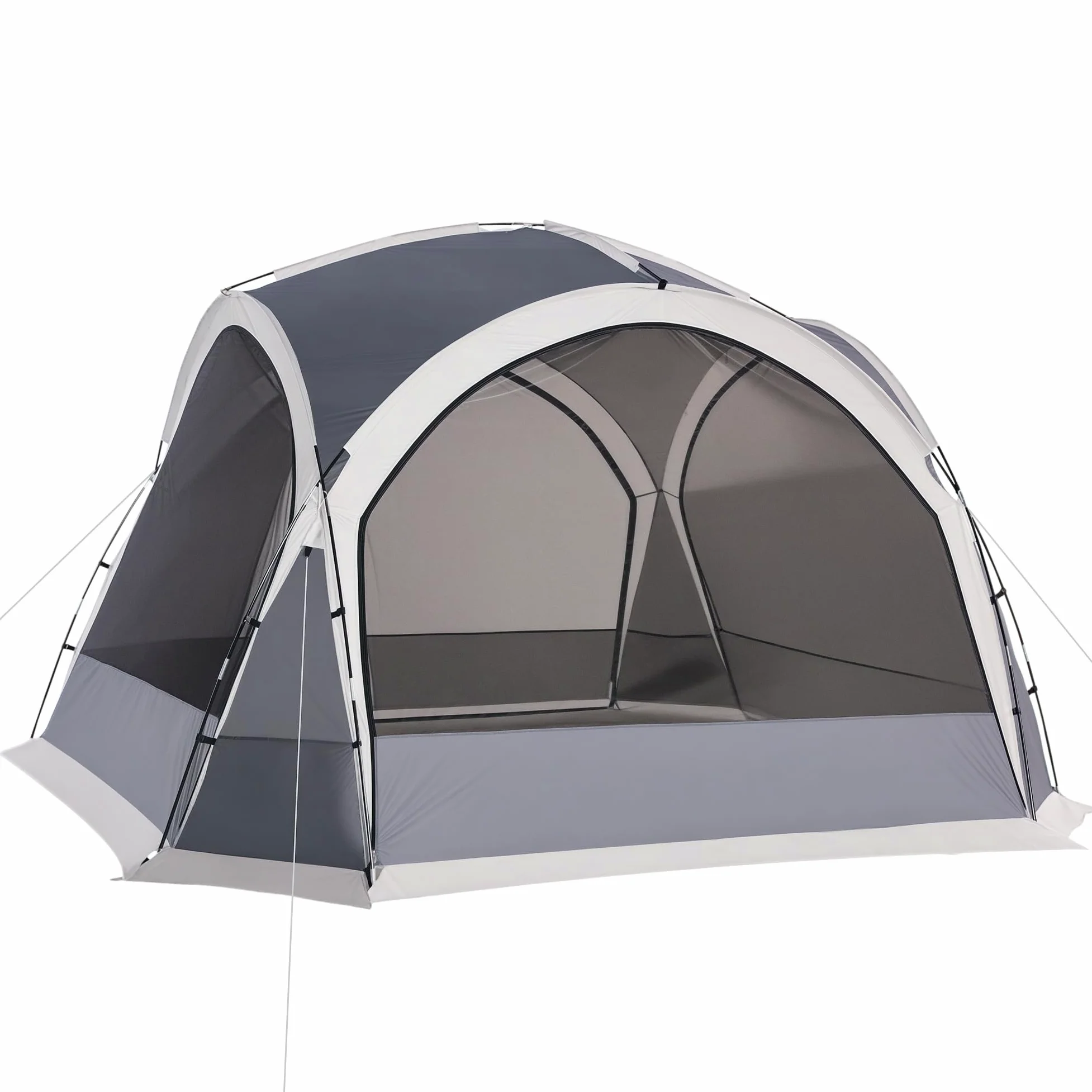 Outsunny Carpa Portátil para 6-8 Personas Carpa de Camping con 4 Mosquiteros Gancho y Bolsa de Transporte Anti-UV para Pescar Senderismo 350x350x230 cm
