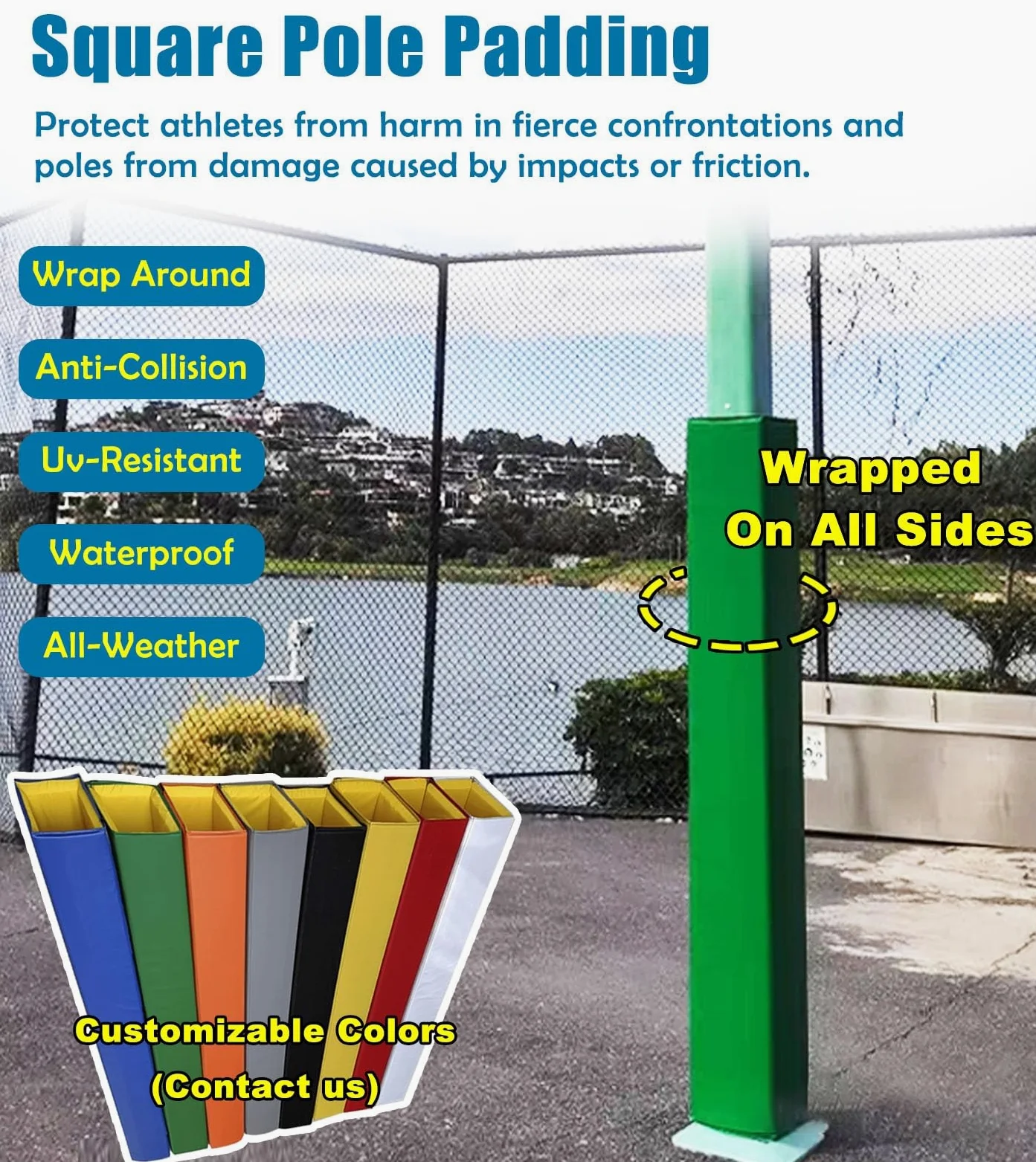 Cubierta acolchada universal impermeable de PVC para patio, sótano, resistente a los impactos, para mayor seguridad para los niños