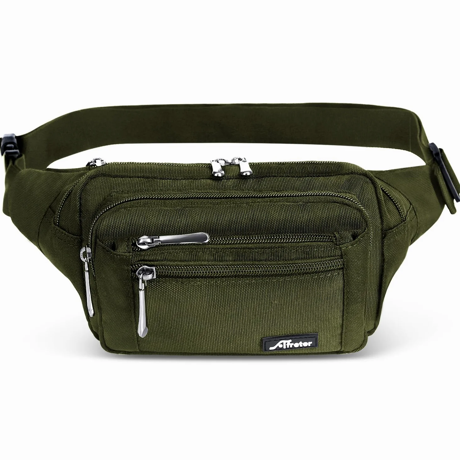 Riñonera para hombres y mujeres con correa ajustable para entrenamiento al aire libre, viajes, casual, correr, senderismo, ciclismo, Verde militar, Talla única, Moda