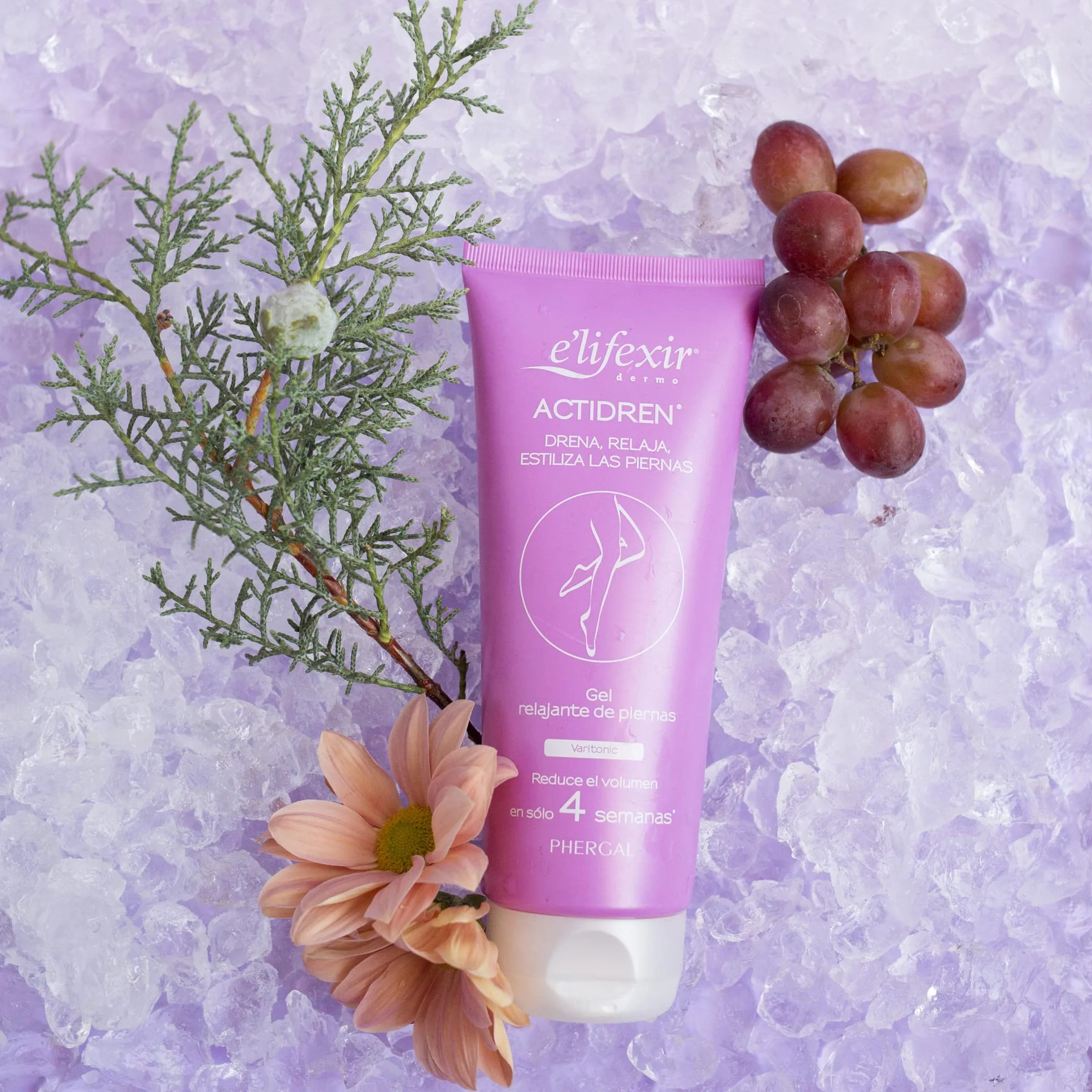 E'LIFEXIR Actidren Gel Relajante de Piernas 200 ml Drena Relaja Estiliza Mejora Circulación Reduce Volumen Tobillos Hinchados