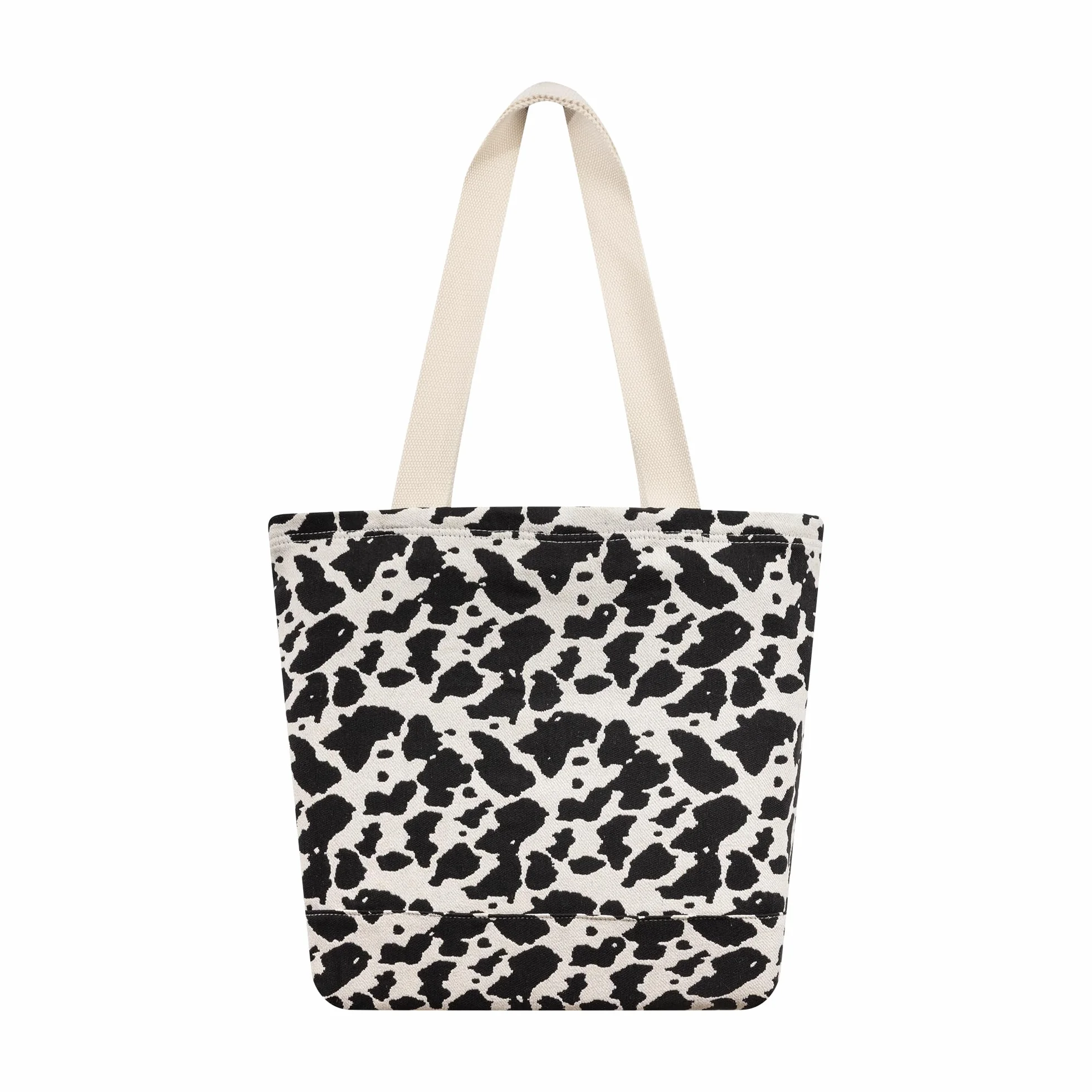 New Era Cow Jacquard Tote Bag 270 - Light Beige, talla única