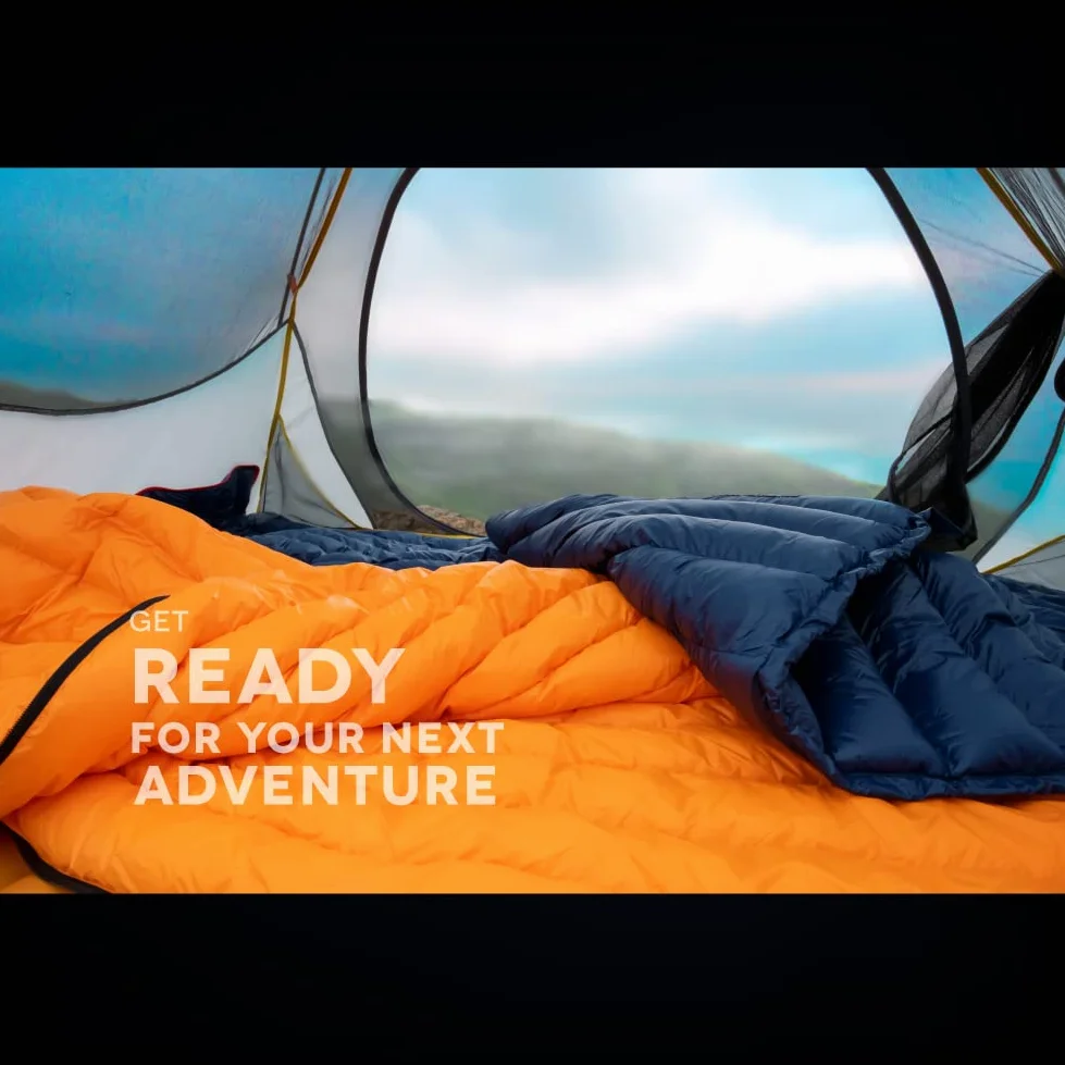 ZOOOBELIVES Alplive T400 - Saco de Dormir Ultraligero para mochilero, 800 ml, Ultra Compacto, Potencia de Relleno 650, Saco de Dormir Tipo sobre para Senderismo, Camping y Campo, Ligero y Compacto
