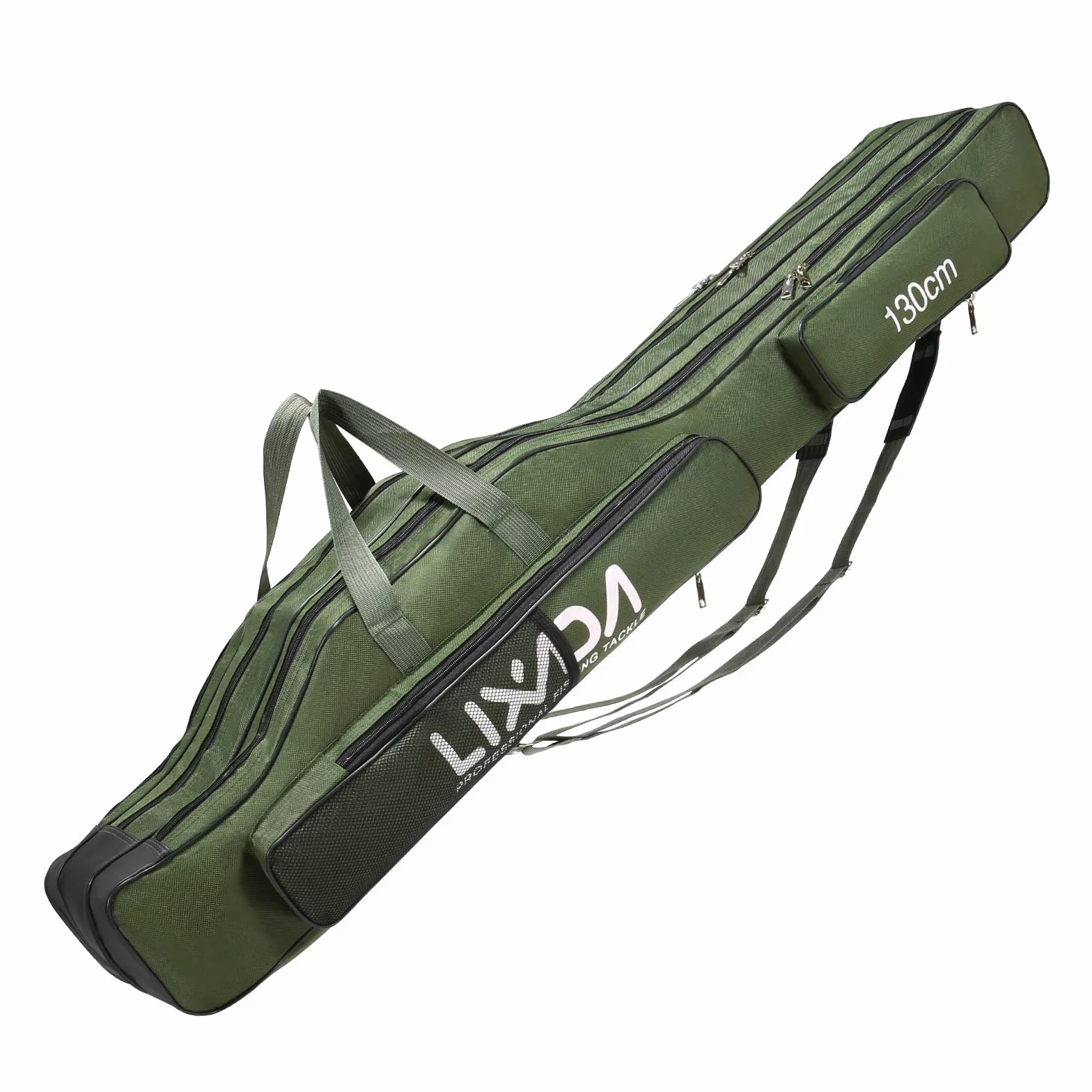 Bolsa de Pesca de Tres Capas Portátil Plegable 130cm 150cm Caña de Pescar Carrete Tackle Tool Carry Case Travel Bag