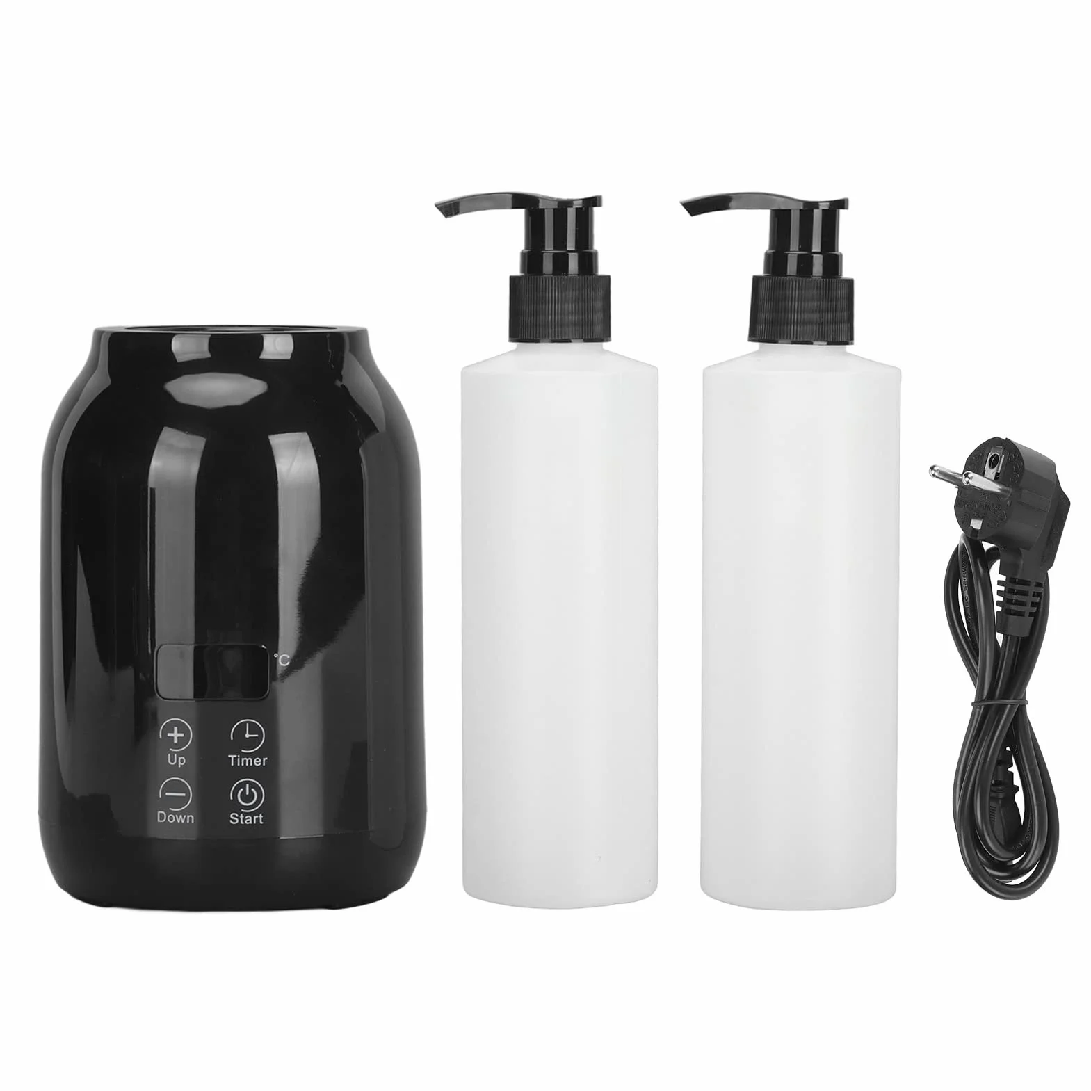 Calentador de Loción con Pantalla LED y Temperatura Ajustable, 2 Botellas de Aceite de Masaje