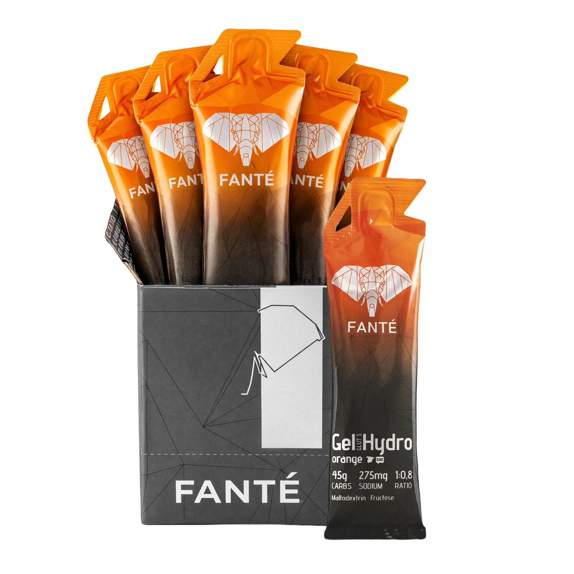 Gel Fanté Hydro 45 Naranja 275mg Sodio Gel Energético 45g Sin Cafeína Hidratación Energía Natural