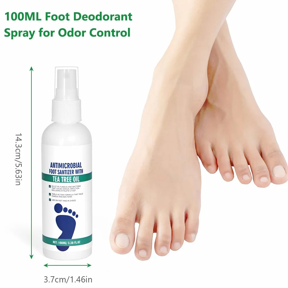 AOOWU Spray Purificante de Pies Fungicida Antiséptico para Micosis y Control de Olor