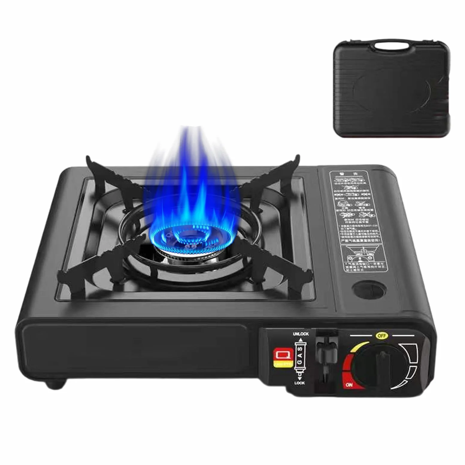 Hornillo de Camping Equipo Quemador Supervivencia Con Encendido Automático | Hornillo portátil Para Acampar al Aire Libre Senderismo Mochilero Pesca Picnic Supervivencia Parque y Aire Libre